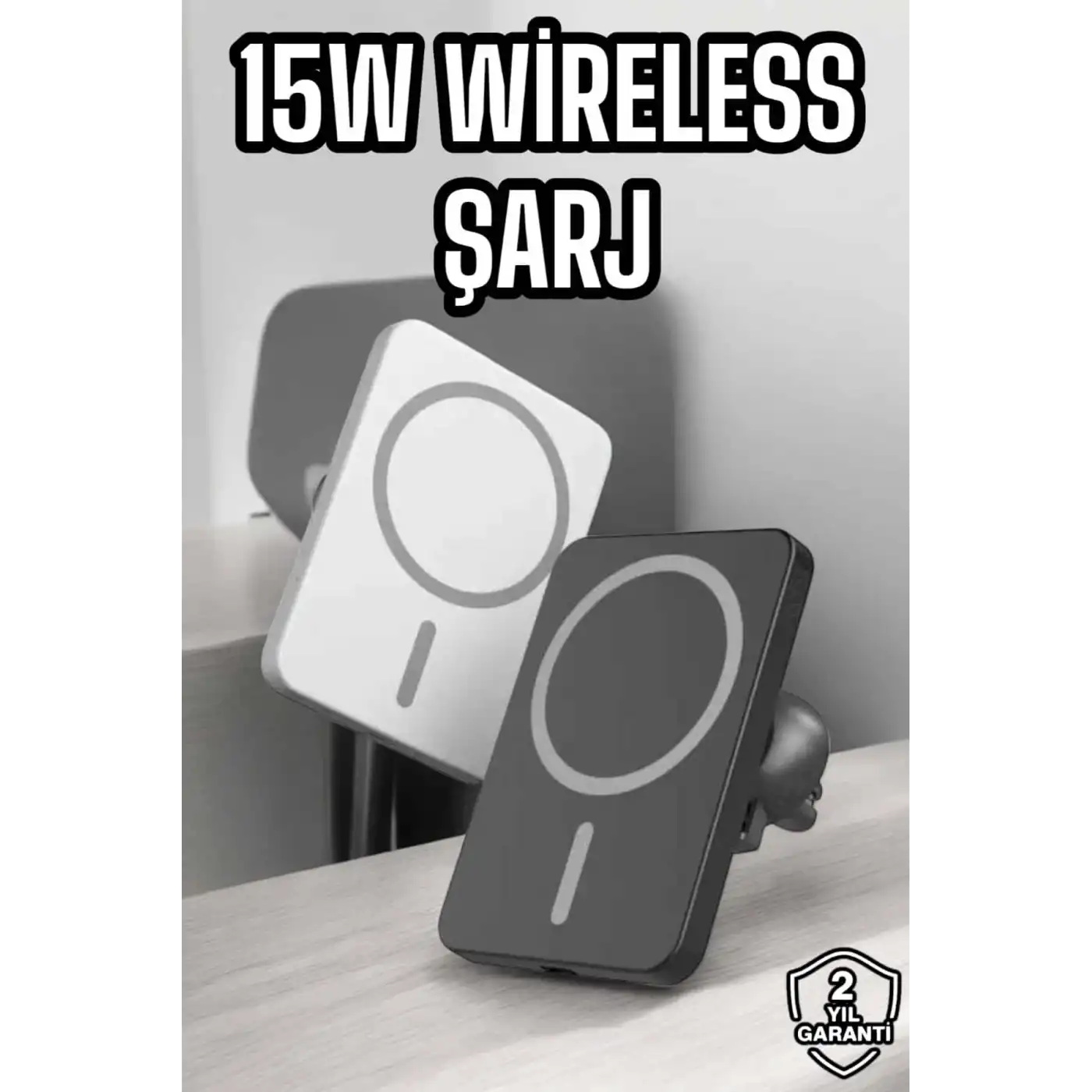 İOS Uyumlu Manyetik Tasarım Magsafe İphone 12/13/14/15 araç şarjı