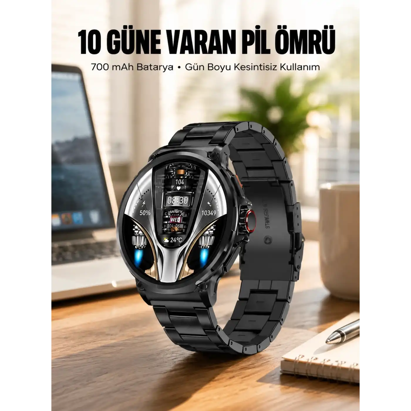 IP68 Su Toz Dirençli SW80 Akıllı Saat Android iOS Uyumlu Yeni Nesil