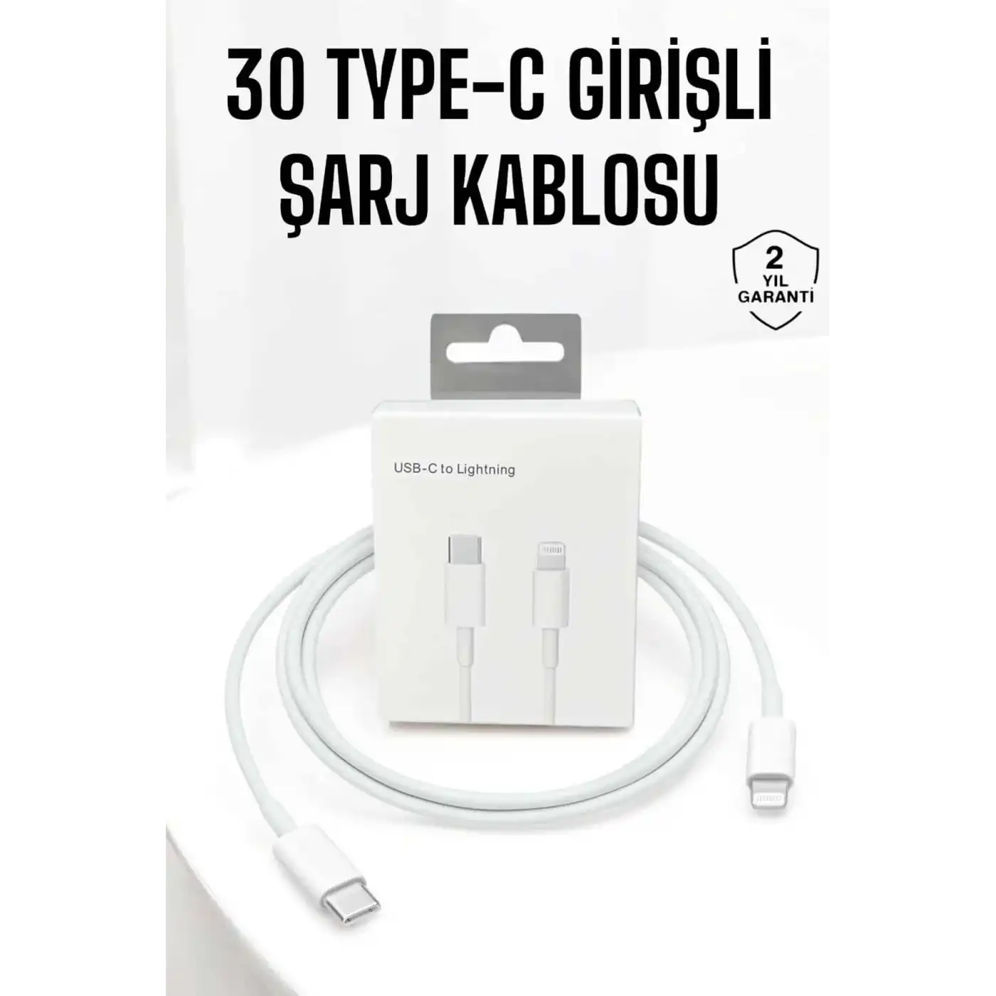 Iphone Uyumlu İOS Uyumlu Lightning Hızlı Şarj Tye C Lightning Şarj Kablosu