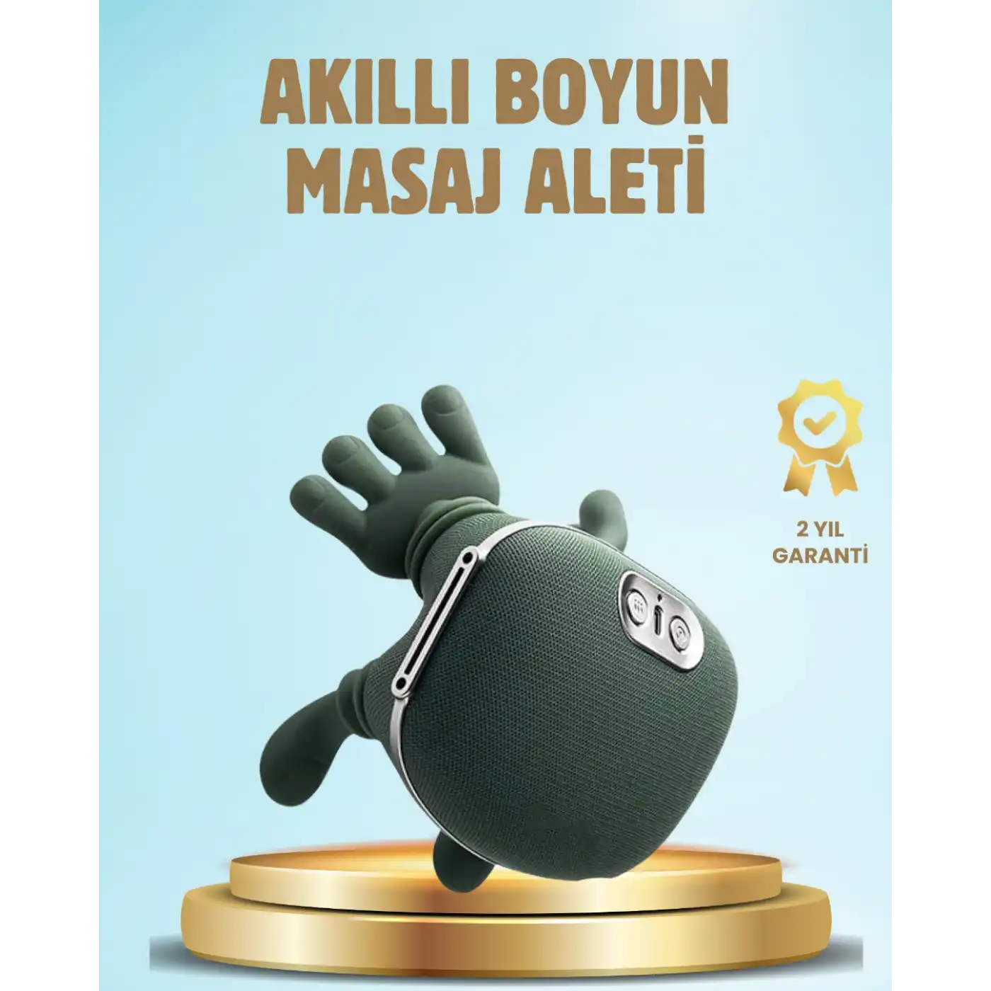 Isıtmalı Boyun ve Omuz Masaj Aleti Kablosuz Rahatlatıcı