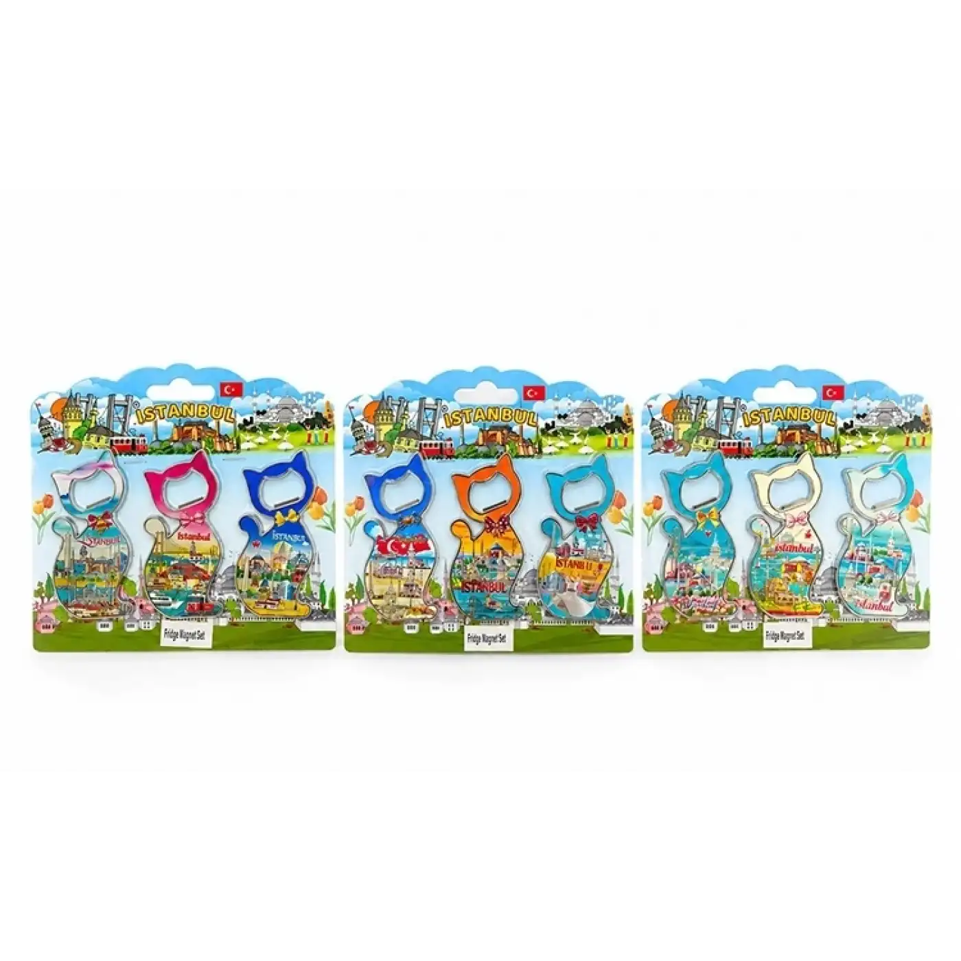 İstanbul Temalı Metal Buzdolapı Süsü Magnet 3lü Set Alk5812