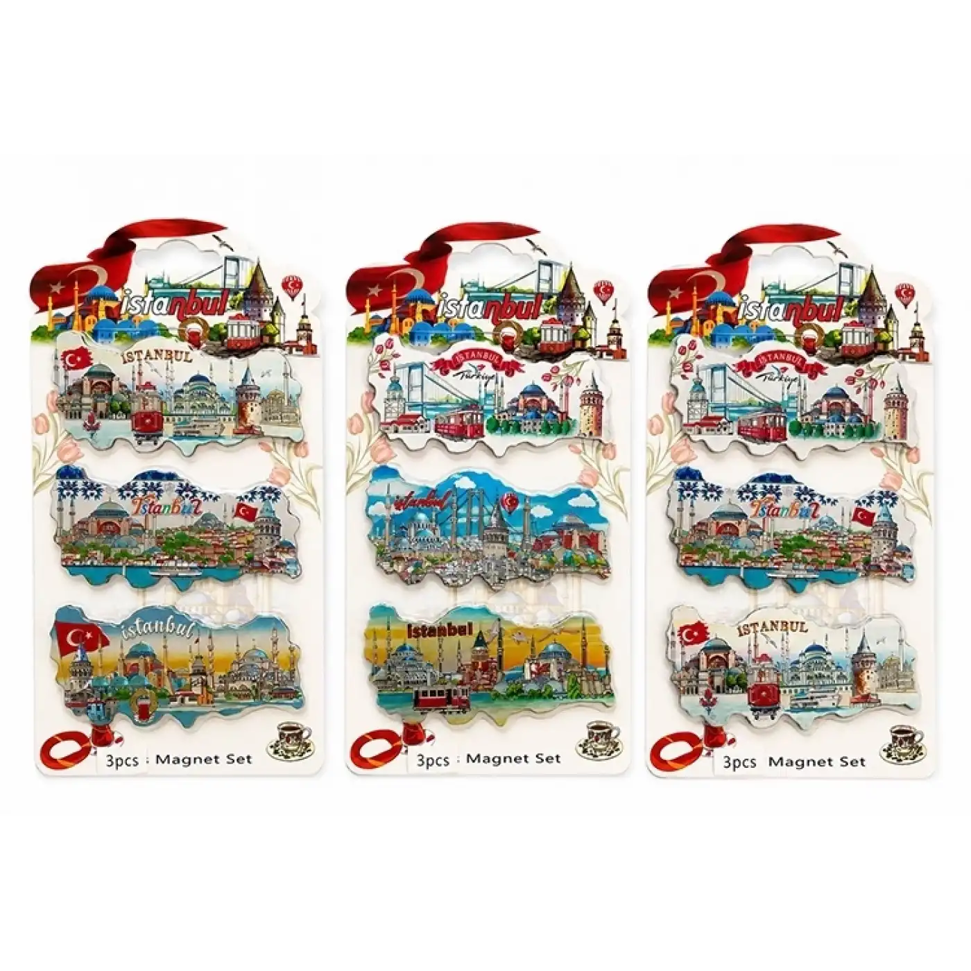 İstanbul Temalı Silikon Buzdolapı Süsü Magnet 3lü Set Alk5811