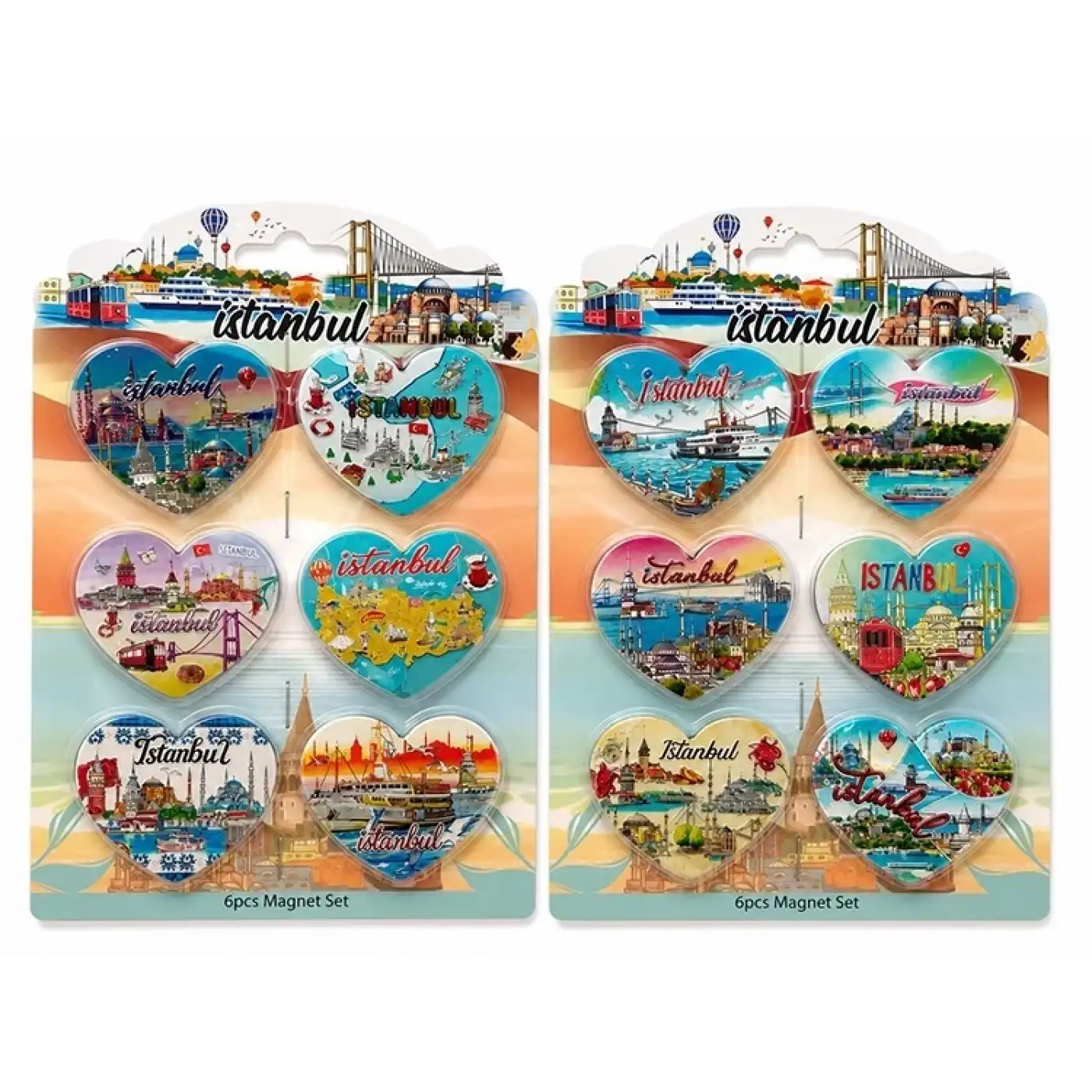 İstanbul Temalı Silikon Buzdolapı Süsü Magnet 6lı Set Alk5805