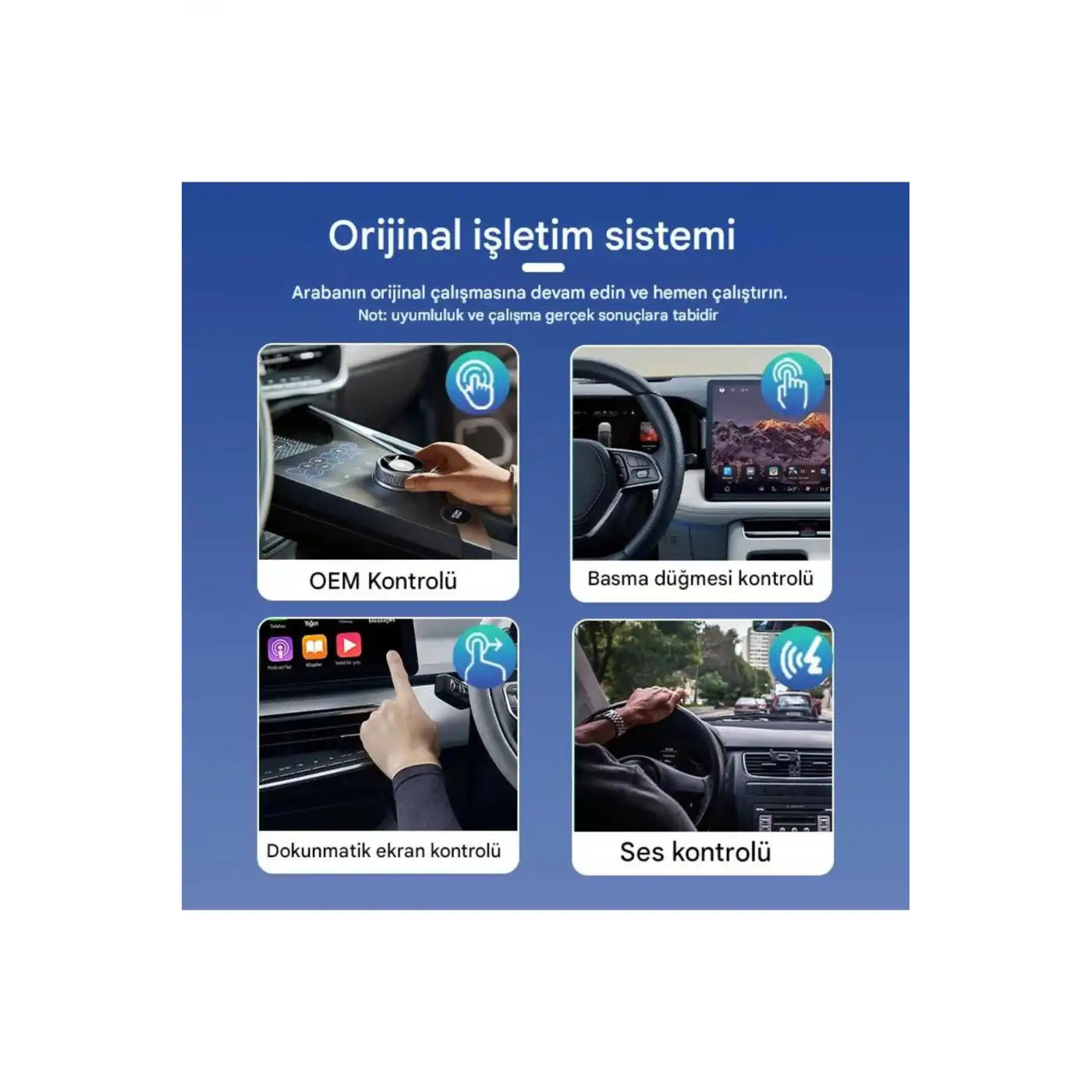 Kablosuz Android Auto/Car Play USB Dongle Cihazı