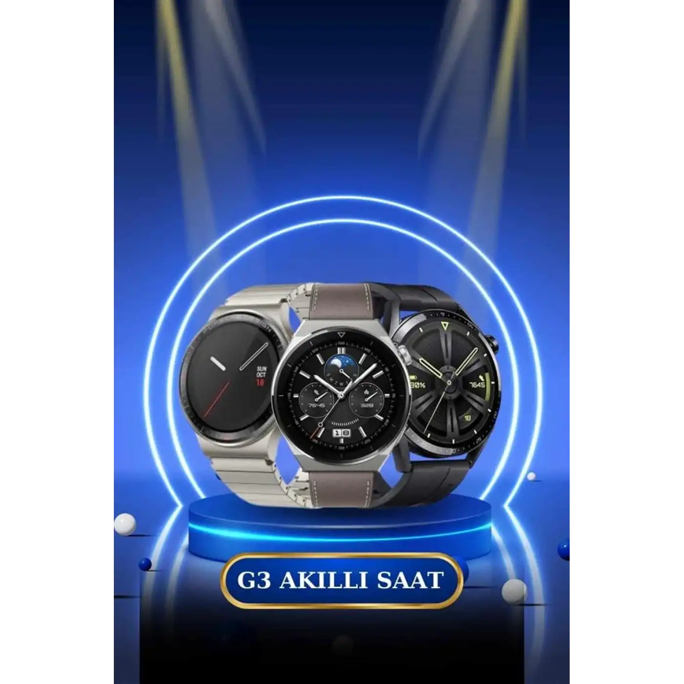 Kablosuz Bluetooth Bağlantılı Kulaklık ve Dokunmatik Ekran Akıllı Saat Arama Cevaplama