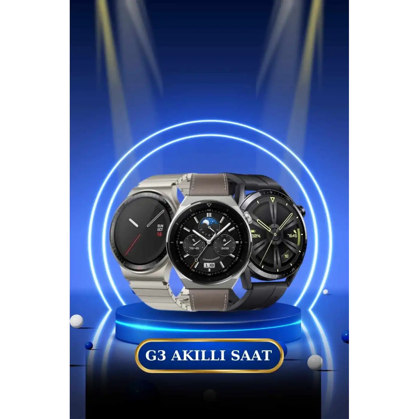 Kablosuz Bluetooth Bağlantılı Kulaklık ve Dokunmatik Ekran Akıllı Saat Arama Cevaplama