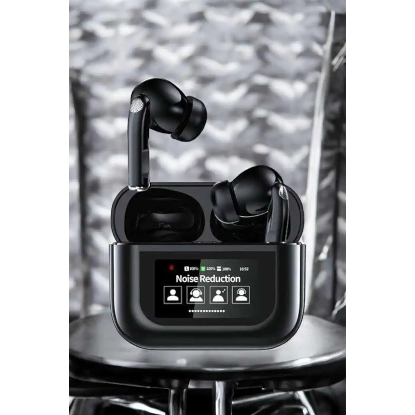 Kablosuz Bluetooth Kulaklık Ekranlı Uzun Şarj Süreli ANC Destekli