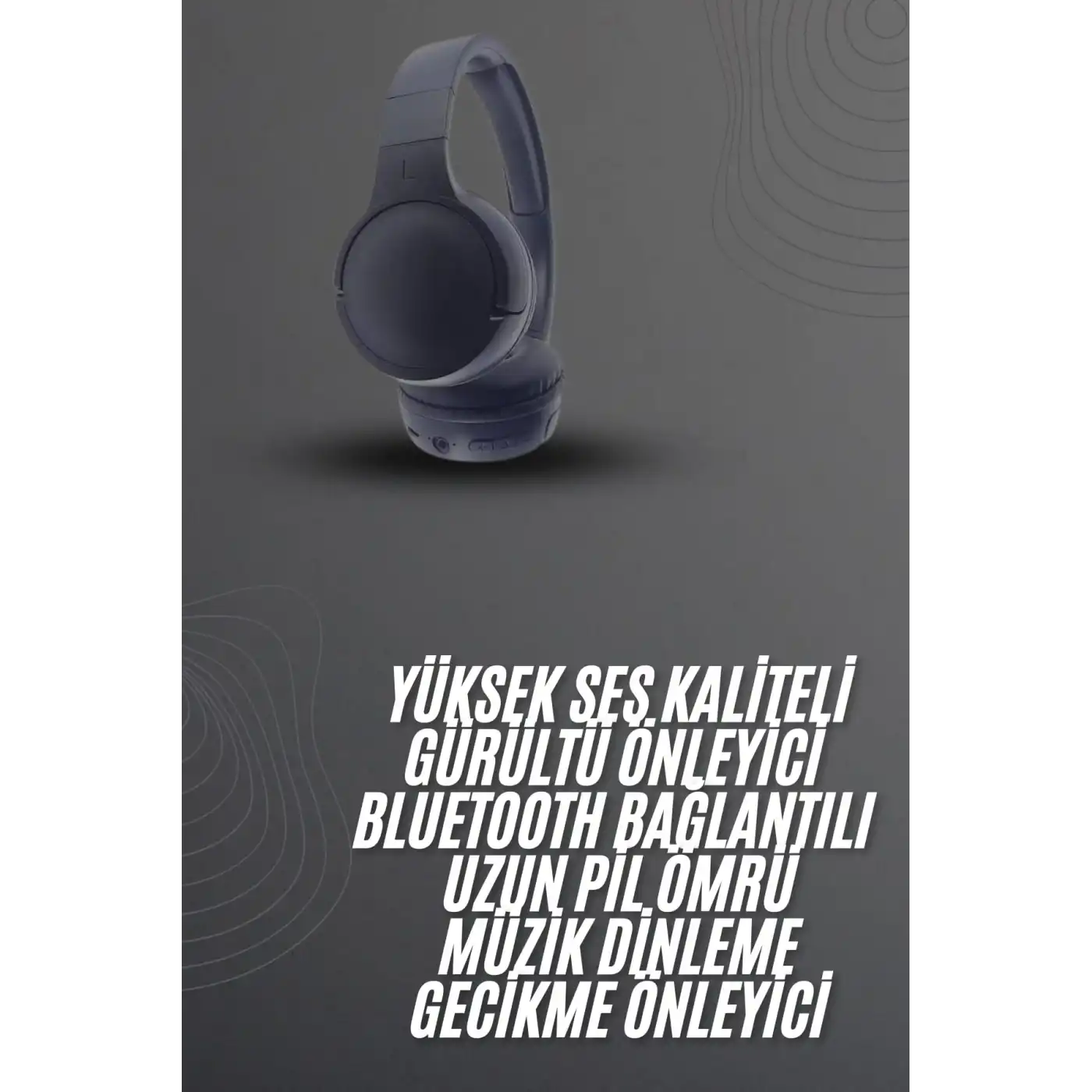 Kablosuz Bluetooth Kulaklık Kulak Üstü Ayarlanabilir Uzun Ömürlü Yeni Nesil