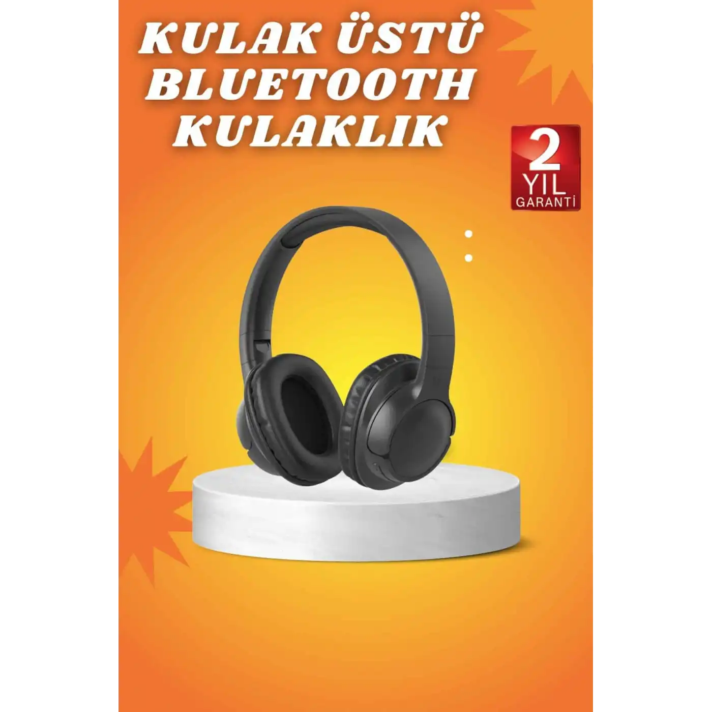 Kablosuz Bluetooth Kulaklık Kulak Üstü Mikrofonlu 5.0 Bluetooth ANC Özelliği