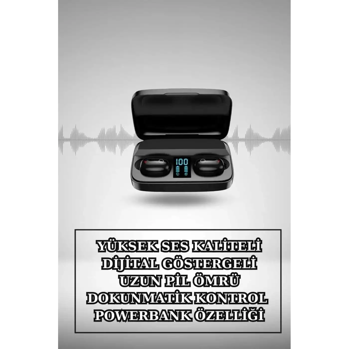 Kablosuz Bluetooth Kulaklık ve Kordon Hediyeli Akıllı Saat Nabız Ölçer Uzun Pil Ömrü