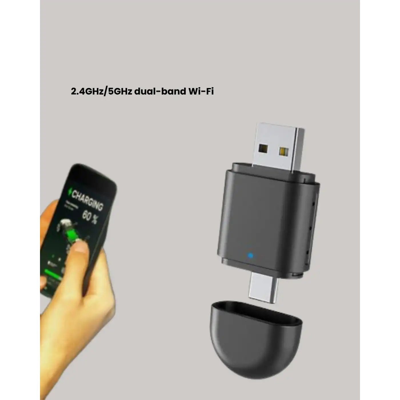 Kablosuz CarPlay ve Android Auto Adaptörü – USB-A & Type-C Girişli Akıllı Dönüştürücü