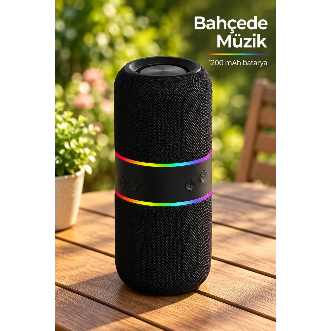 Kablosuz Hoparlör 1200 mAh Batarya ve Type C Giriş