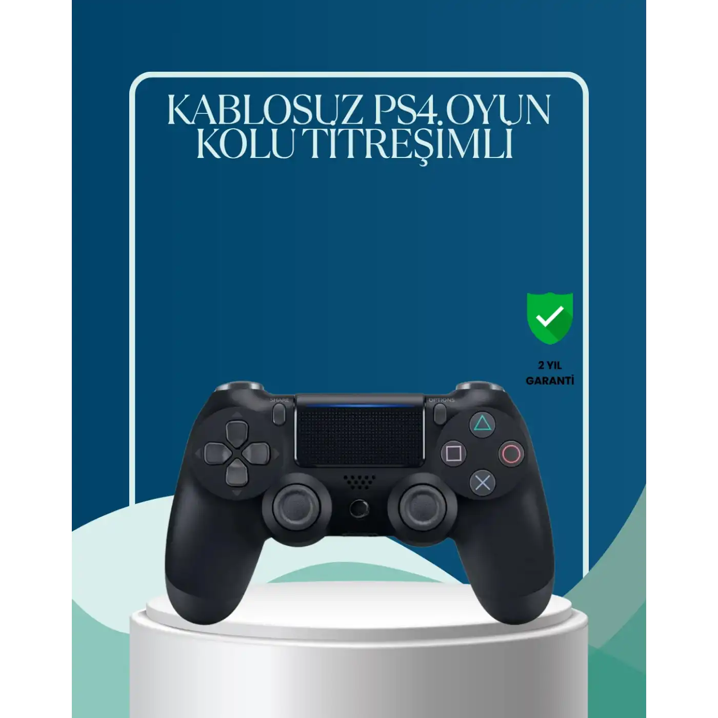 Kablosuz PS4 Oyun Kolu Çift Motor Titreşimli Uzun Bataryalı
