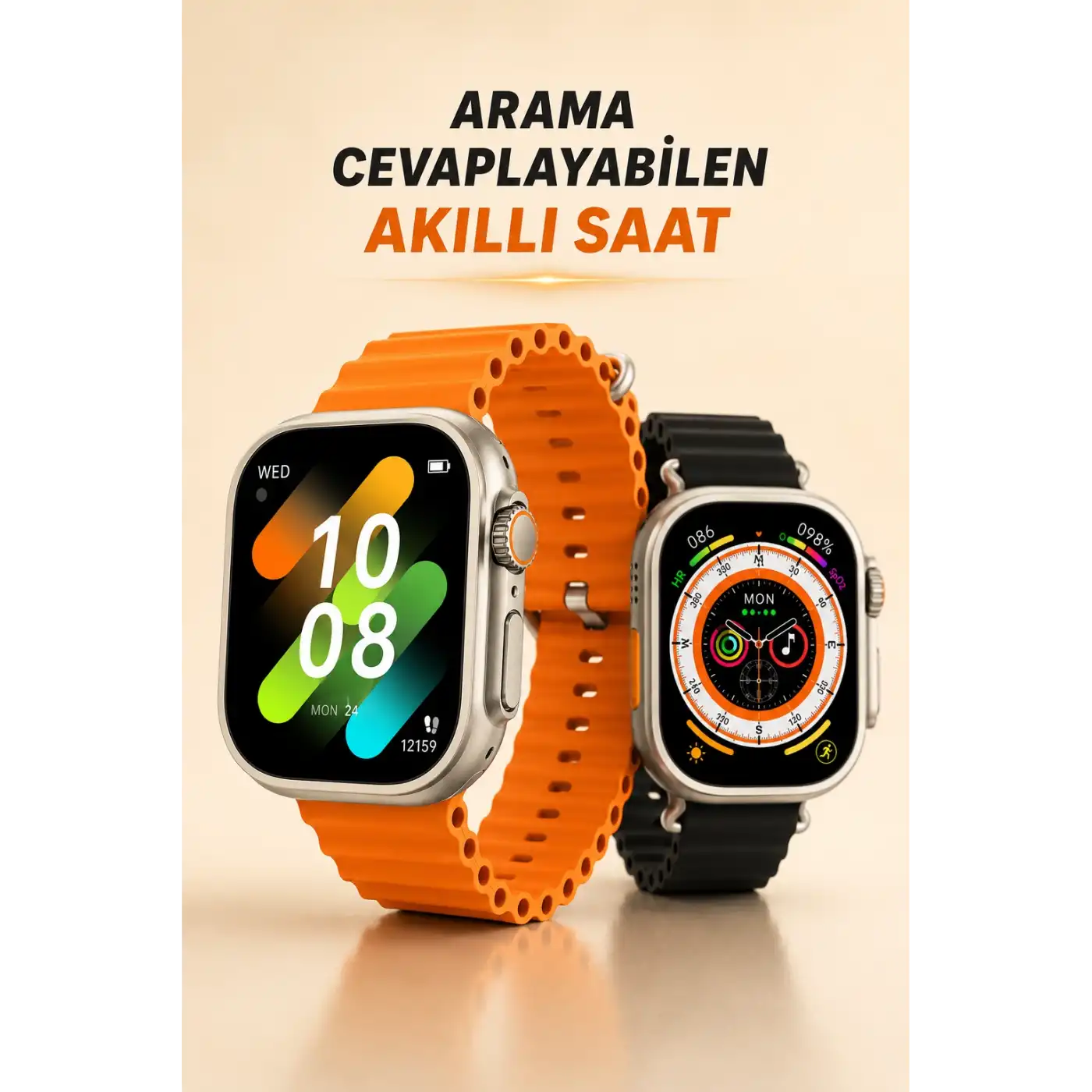Kablosuz Şarjlı, Çağrı ve Müzik Kontrolü Sağlayan Akıllı Saat