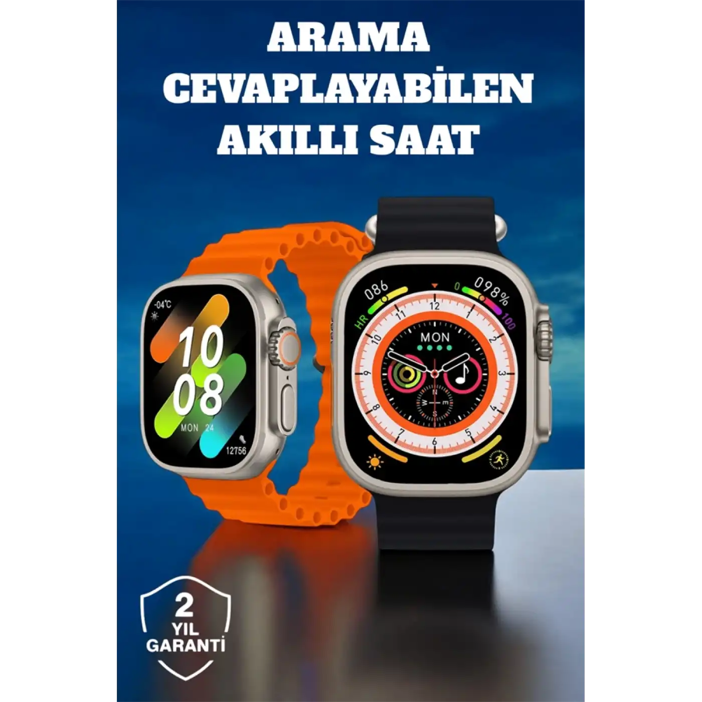 Kablosuz Şarjlı, Çağrı ve Müzik Kontrolü Sağlayan Akıllı Saat