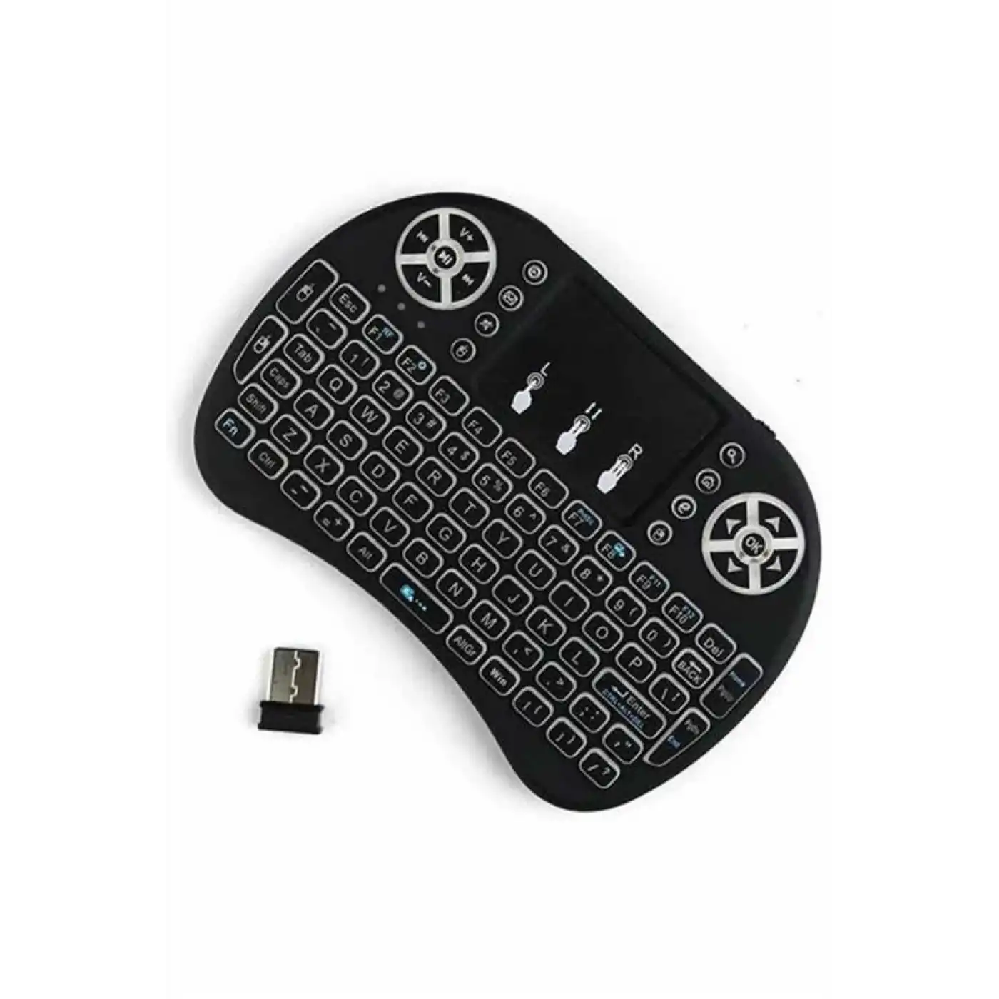 Kablosuz Türkçe Q Klavye RGB Işıklı Televizyon Ps3 Dokunmatik Mouse