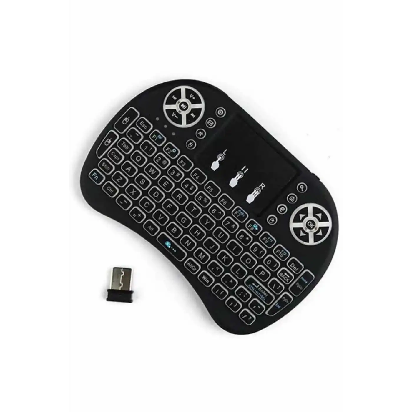 Kablosuz Türkçe Q Klavye RGB Işıklı Televizyon Ps3 Dokunmatik Mouse