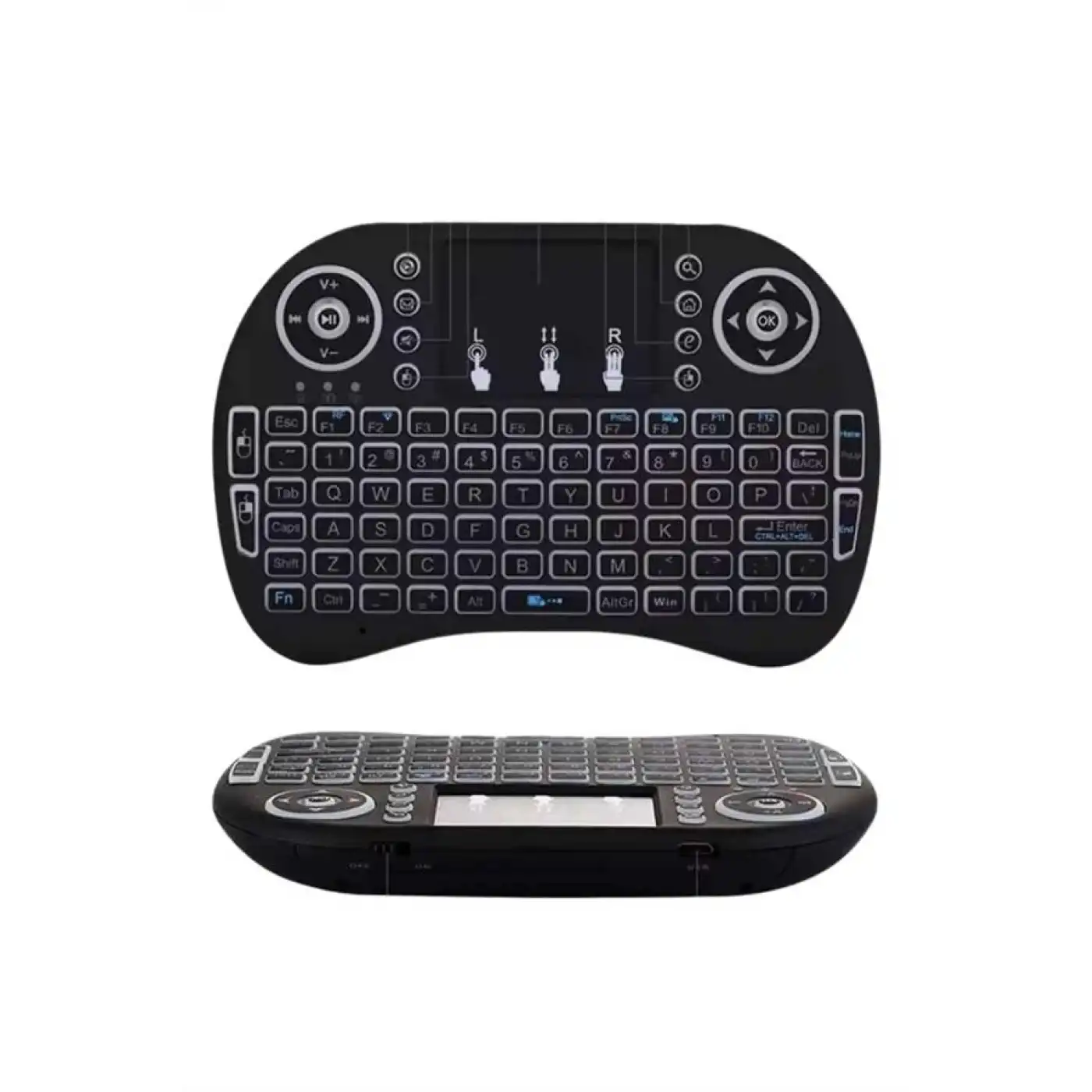 Kablosuz Türkçe Q Klavye RGB Işıklı Televizyon Ps3 Dokunmatik Mouse