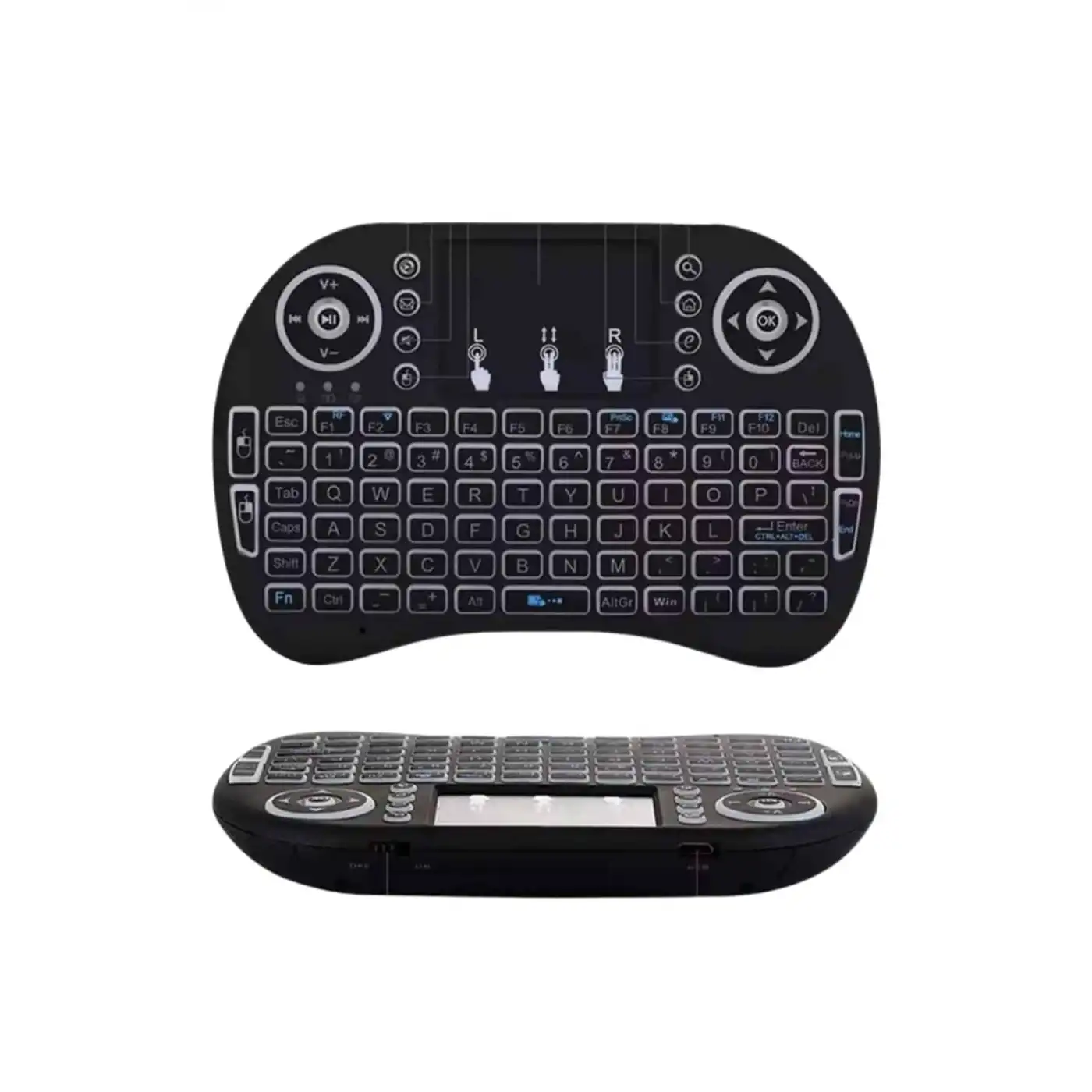 Kablosuz Türkçe Q Klavye RGB Işıklı Televizyon Ps3 Dokunmatik Mouse