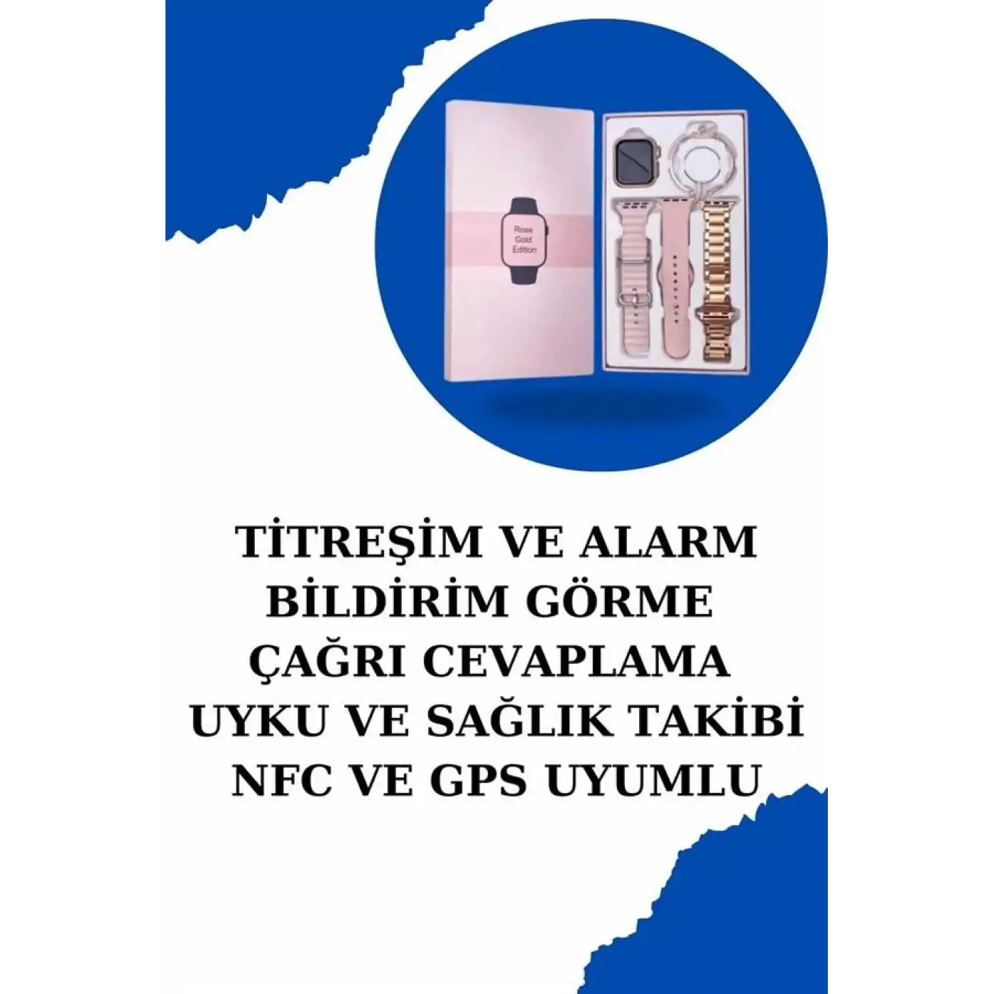 Kadınlar İçin Dokunmatik Ekran Akıllı Saat ve  Kablosuz Bluetooth Kulaklık ANC Özelliği
