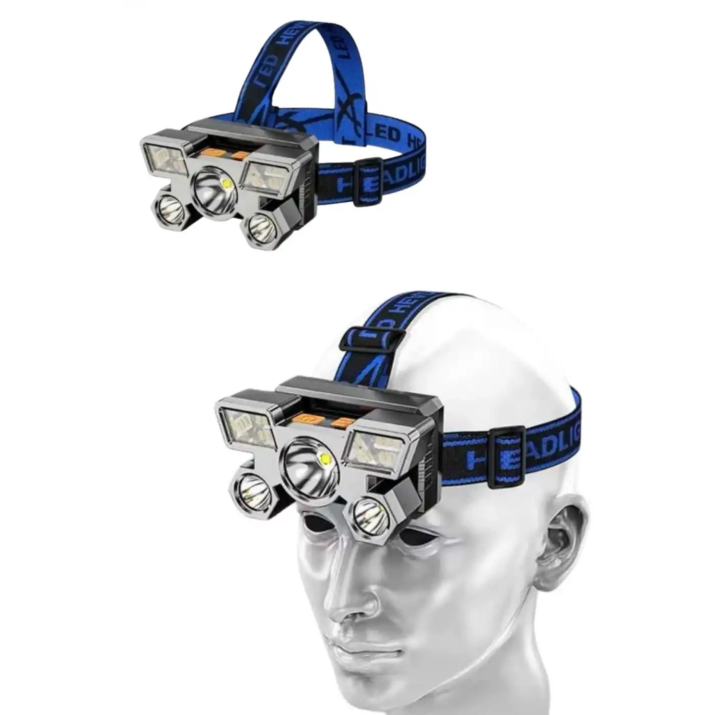 Kafa Lambası 800 Lümen 4 Mod Yüksek Işık Flaşörlü Şarjlı Led Lamba