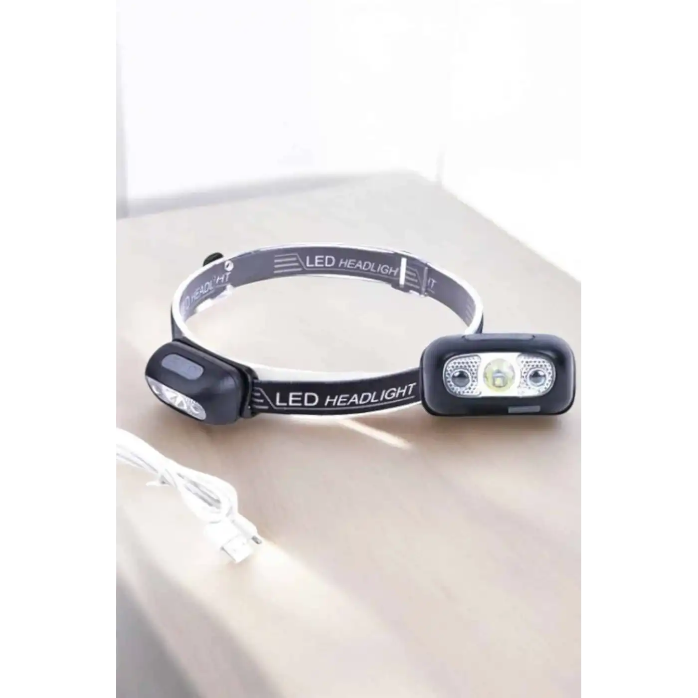 Kafa Lambası Kamp Lambası Sensörlü Şarjlı Ayarlanabilir