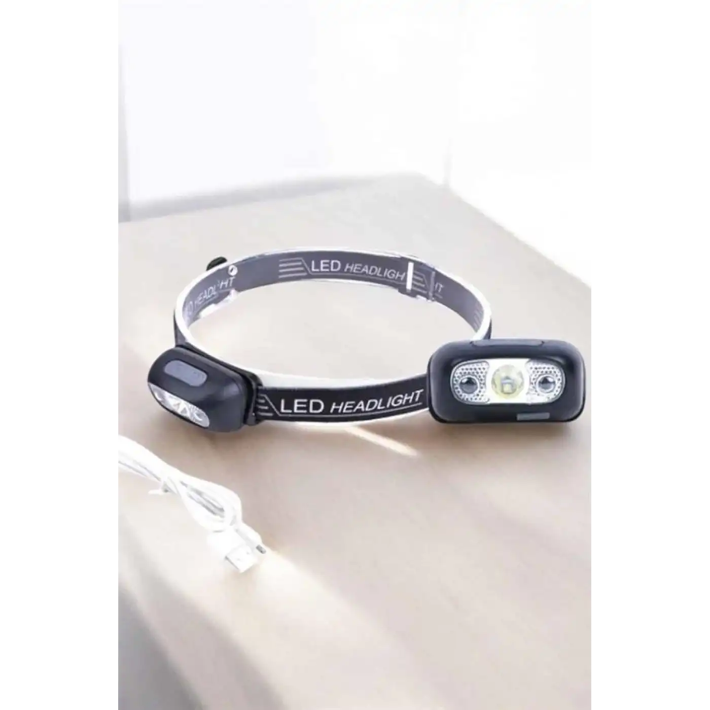 Kafa Lambası Kamp Lambası Sensörlü Şarjlı Ayarlanabilir