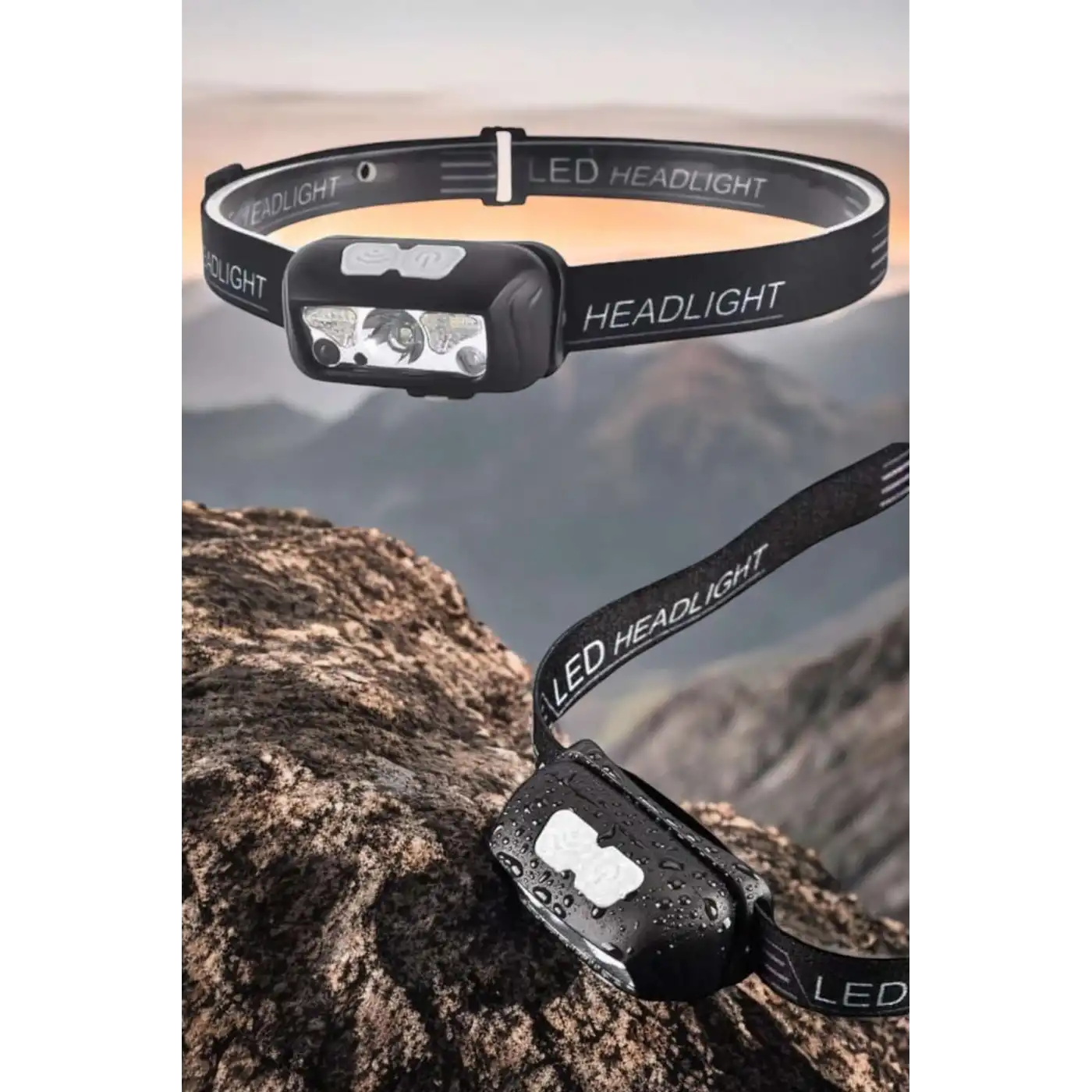 Kafa Lambası Kamp Lambası Sensörlü Şarjlı Ayarlanabilir