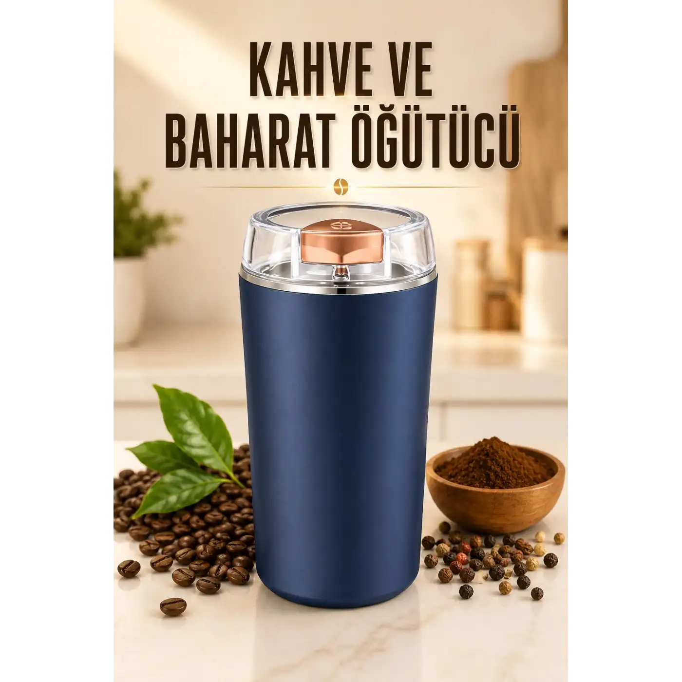 Kahve Ve Baharat Öğütücü Paslanmaz Çelik Dayanıklı Kolay Kullanım