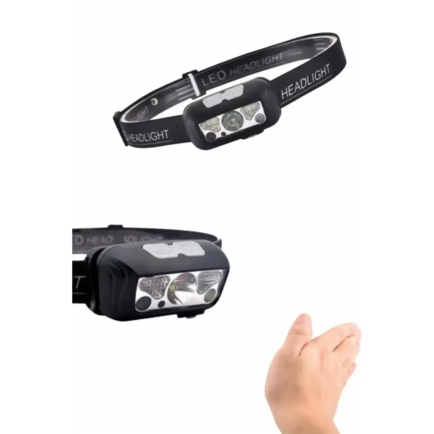 Kamp Lambası Kafa Feneri Kafa Lambası Ayarlanabilir Sensörlü Şarjlı