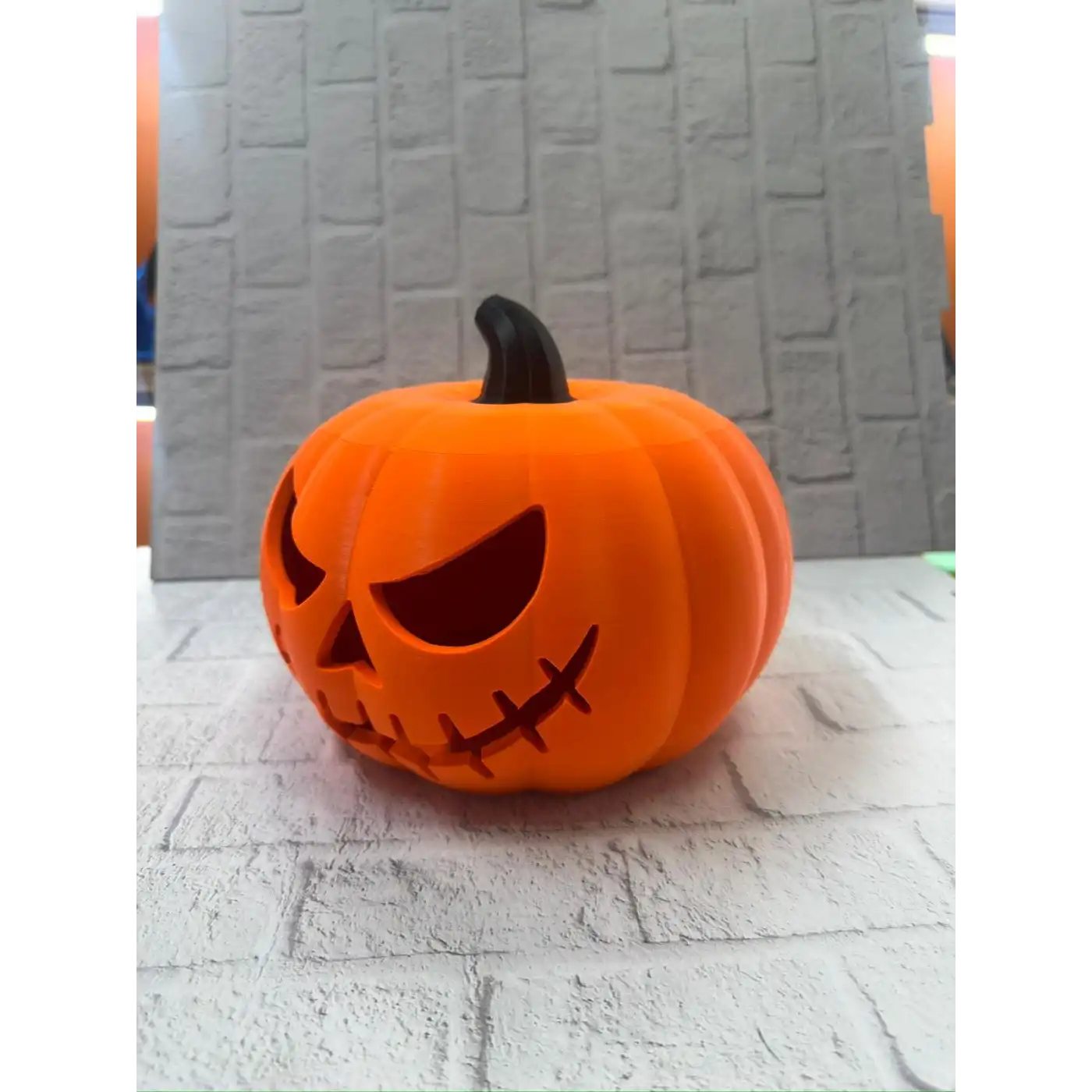 Kapaklı Balkabağı Dekor Kutusu 21×15 cm Halloween Temalı Saklama