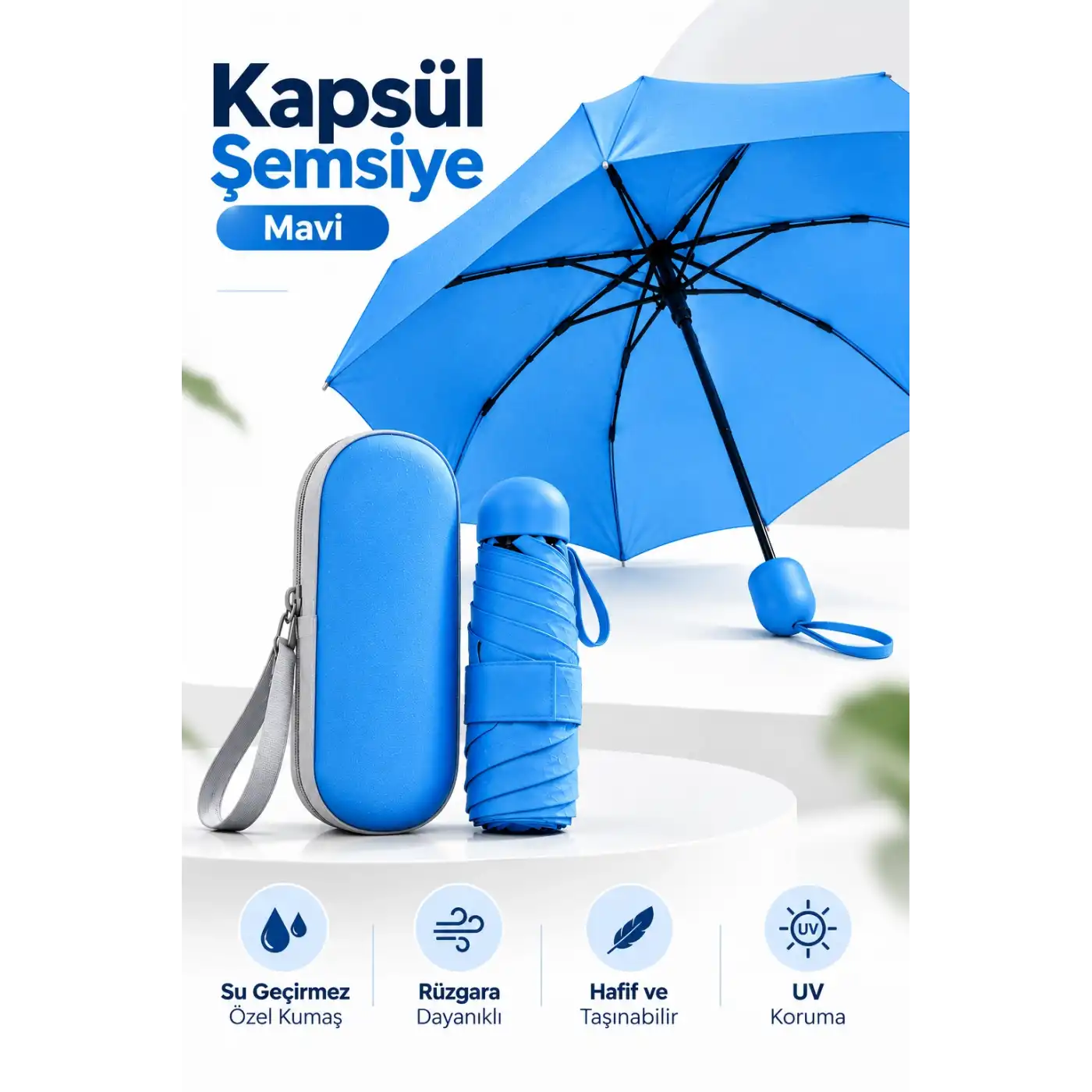 KAPSUL ŞEMSİYE MAVİ