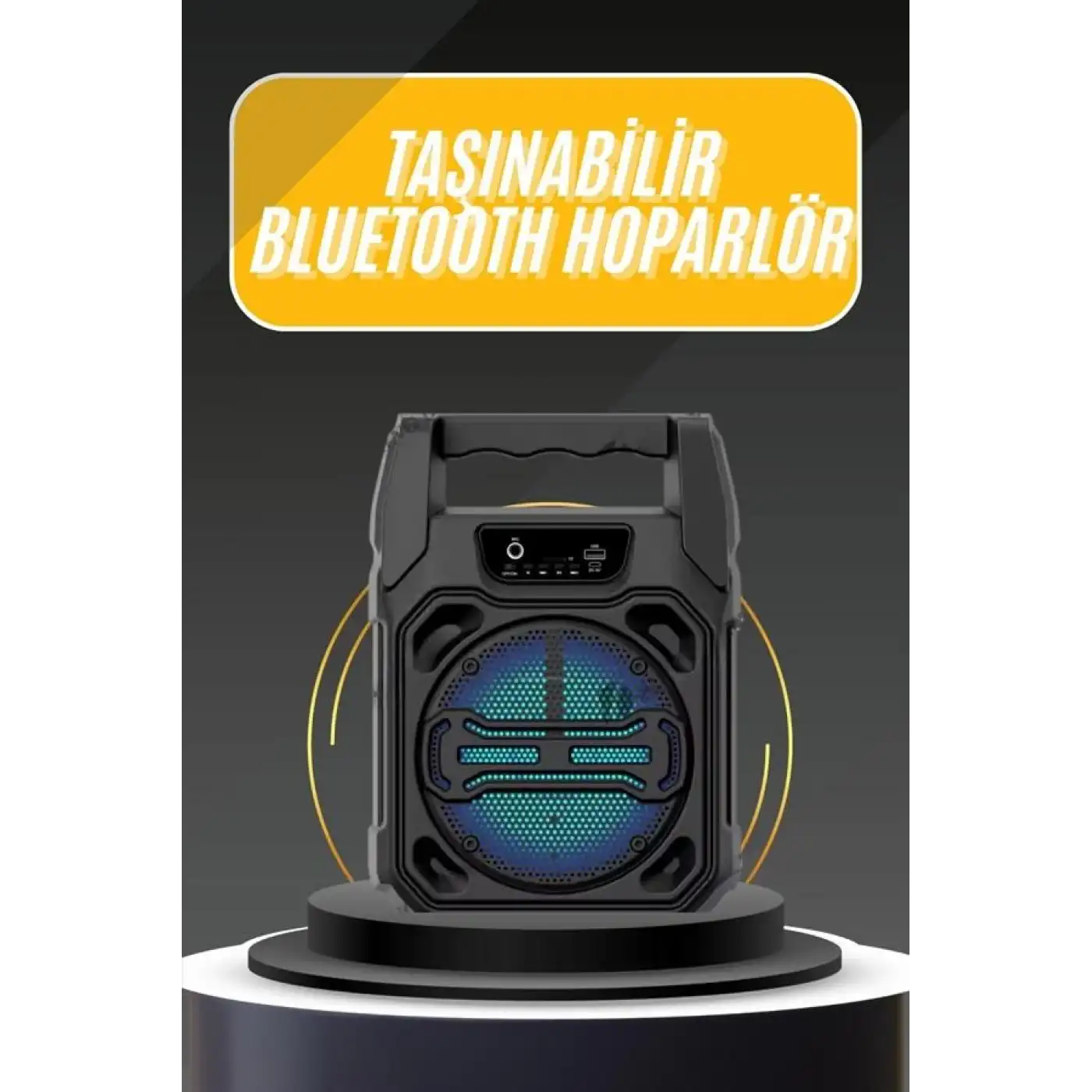 Karaoke Mikrofonlu Fm Radyolu Bluetooth Hoparlör Yüksek Ses Kaliteli