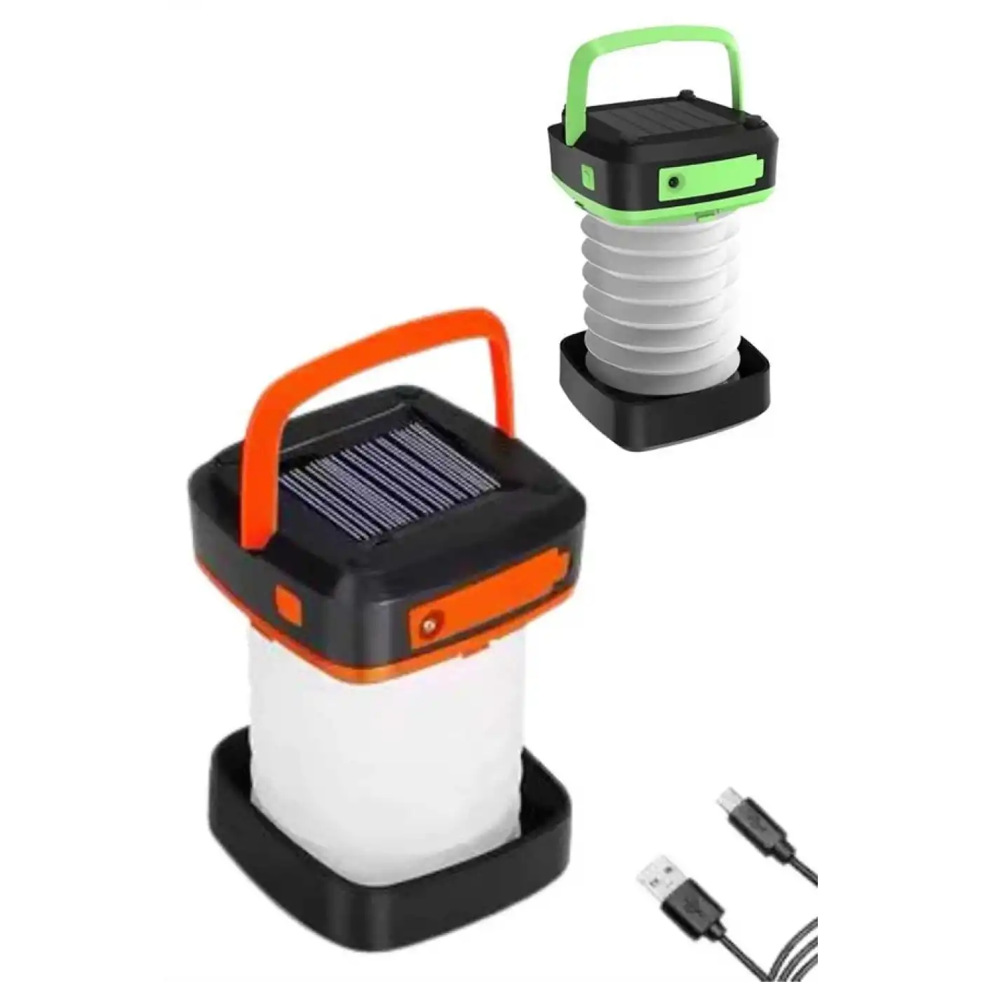 Katlanabilir Kamp Lambası Akordiyon Lamba Şarjlı 3 Kademeli Solar