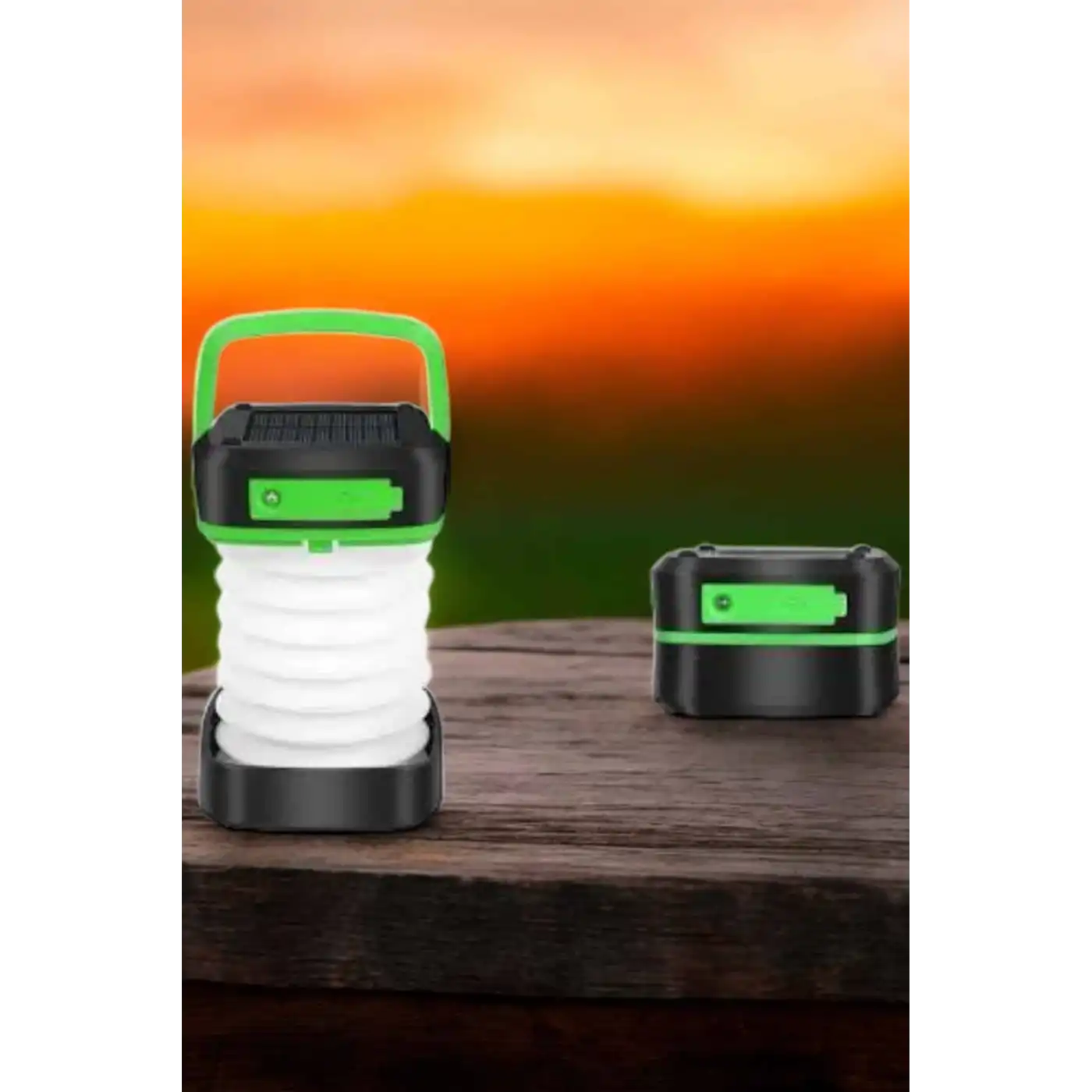 Katlanabilir Kamp Lambası Solar Fener Görünümlü 3 Kademeli Şarjlı