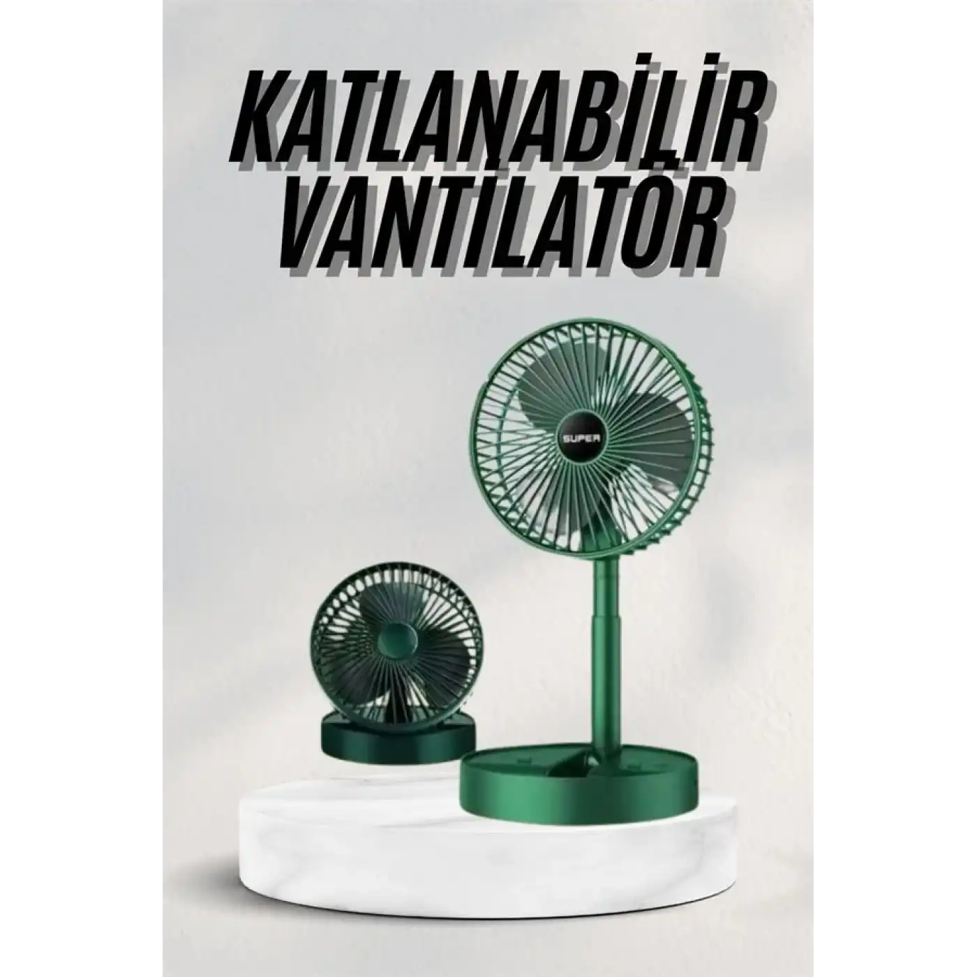 Katlanabilir Teleskopik Şarjlı Fan Masaüstü Soğutucu Vantilatör