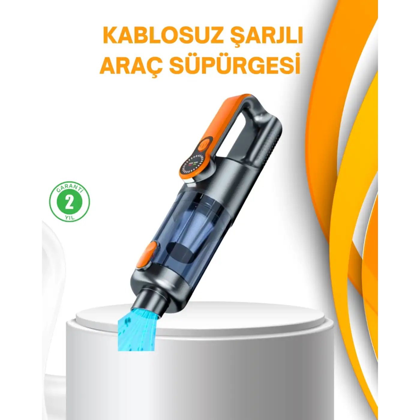 Kompakt Şarjlı El Süpürgesi Kuru ve Sıvı Temizlik 5 Atlı