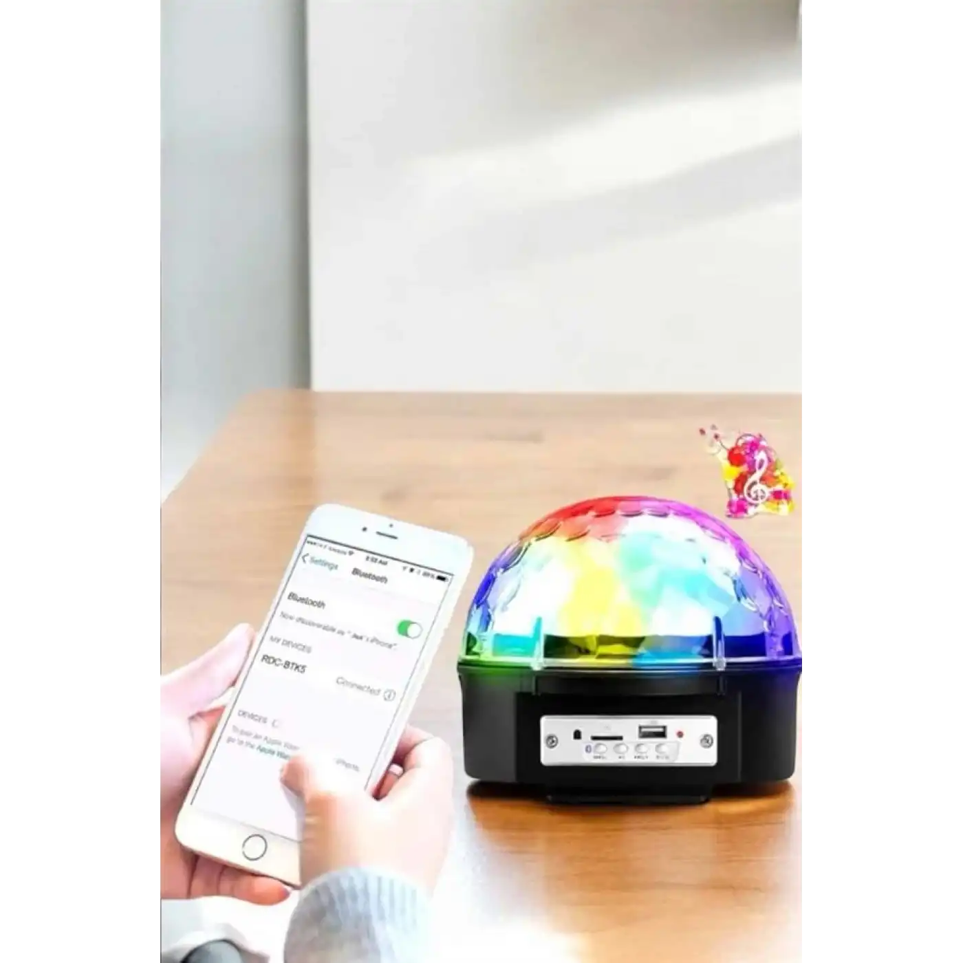 Kompakt Tasarımlı, Telefon Kontrollü Disko Topu Işıkları