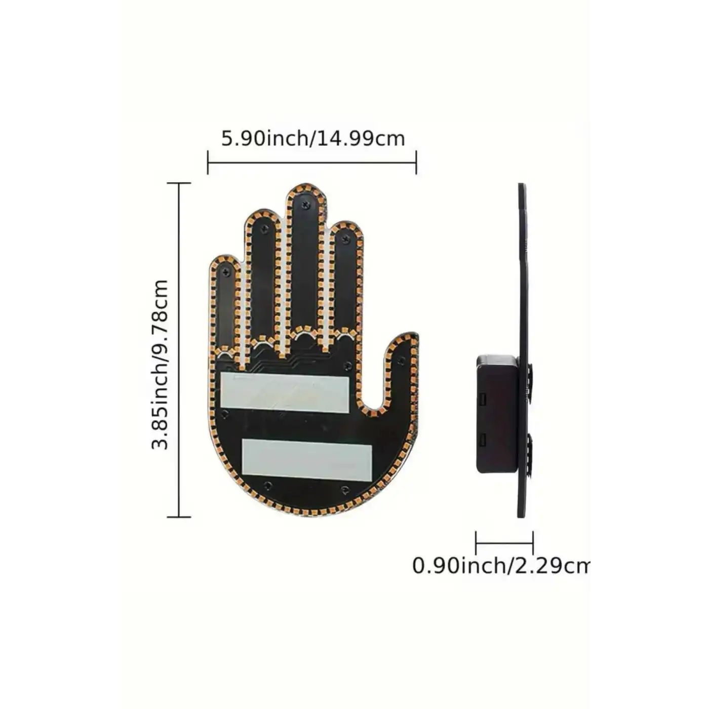 Kumandalı El Led Araba İçi 4 Farklı Mod El Orta Parmak Led