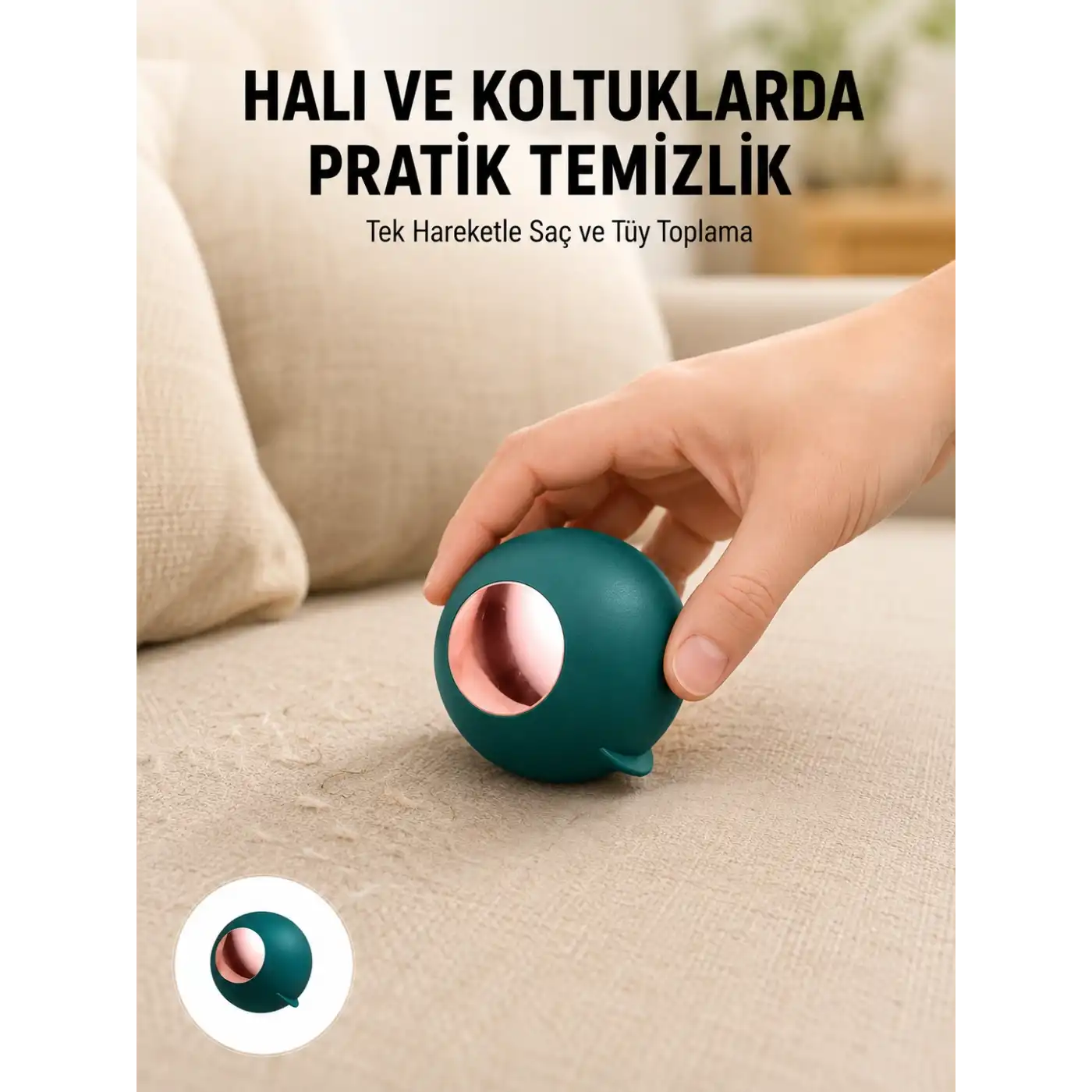 Kumaş Dostu Tiftik Çıkarıcı – Kıyafet ve Halı Temizlik Topu