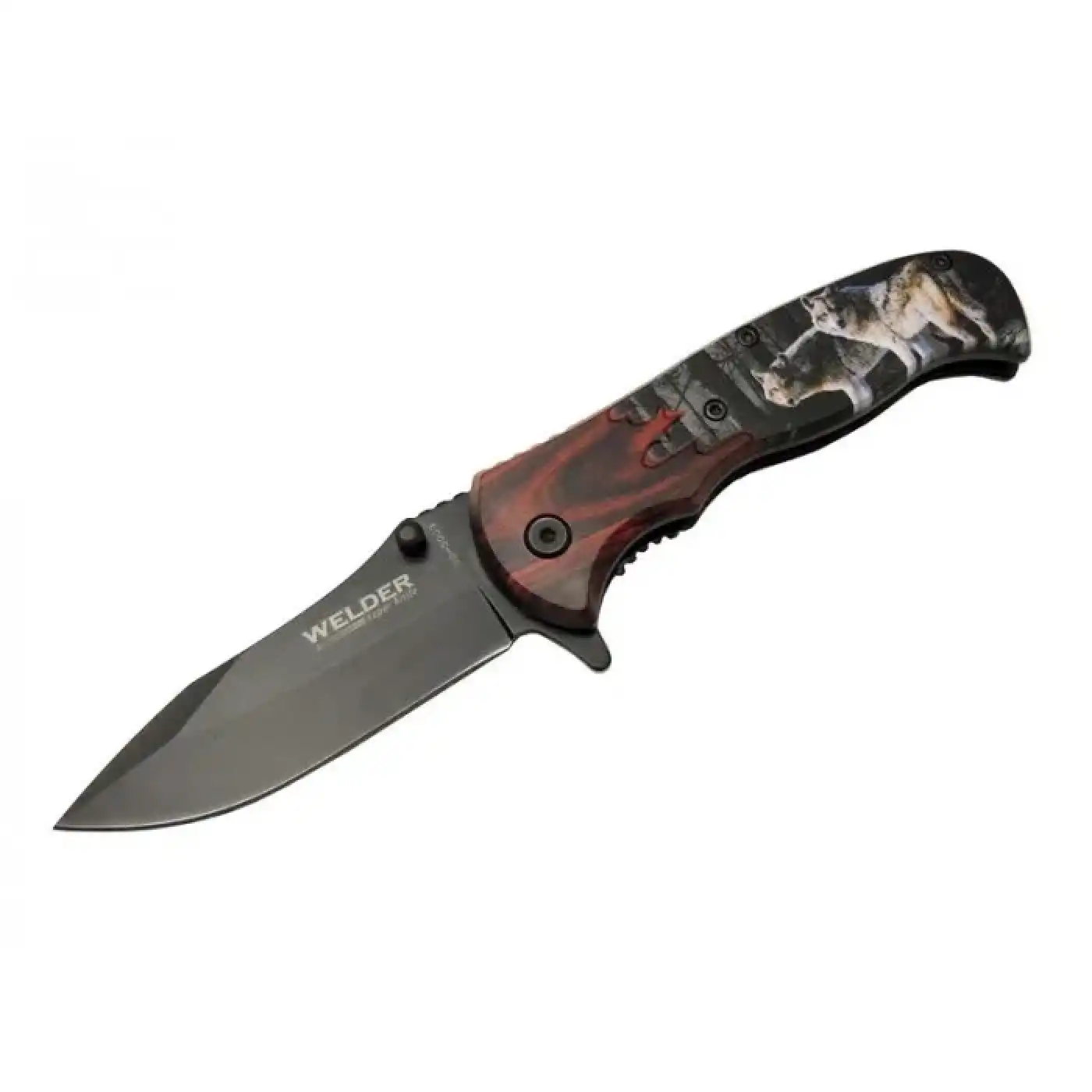 Kurtlu Çakı 20 Cm Yarı Otomatik , Kemerlikli