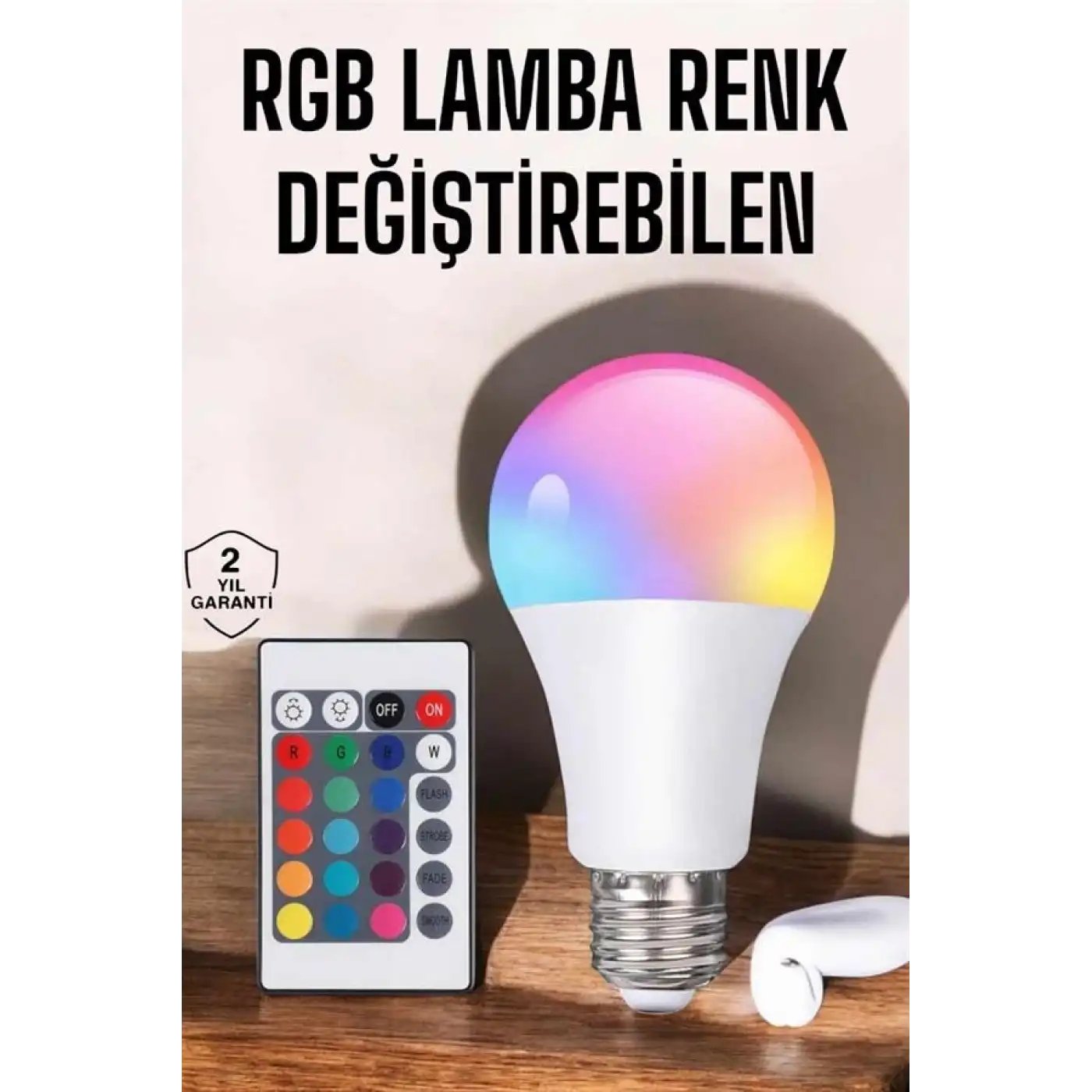 Led Ampul Enerji Dostu RGB Işıklı 100W Led Işık
