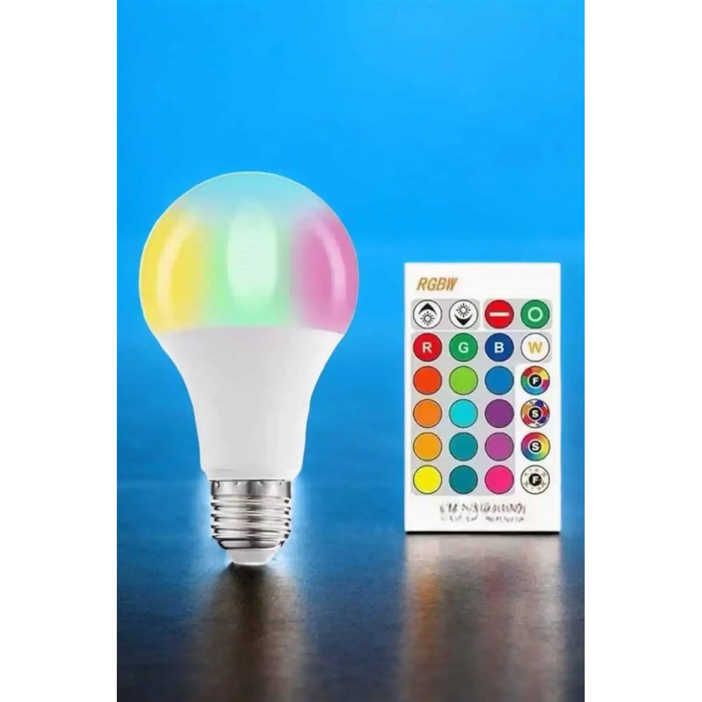 Led Ampul Enerji Dostu RGB Işıklı 100W Led Işık