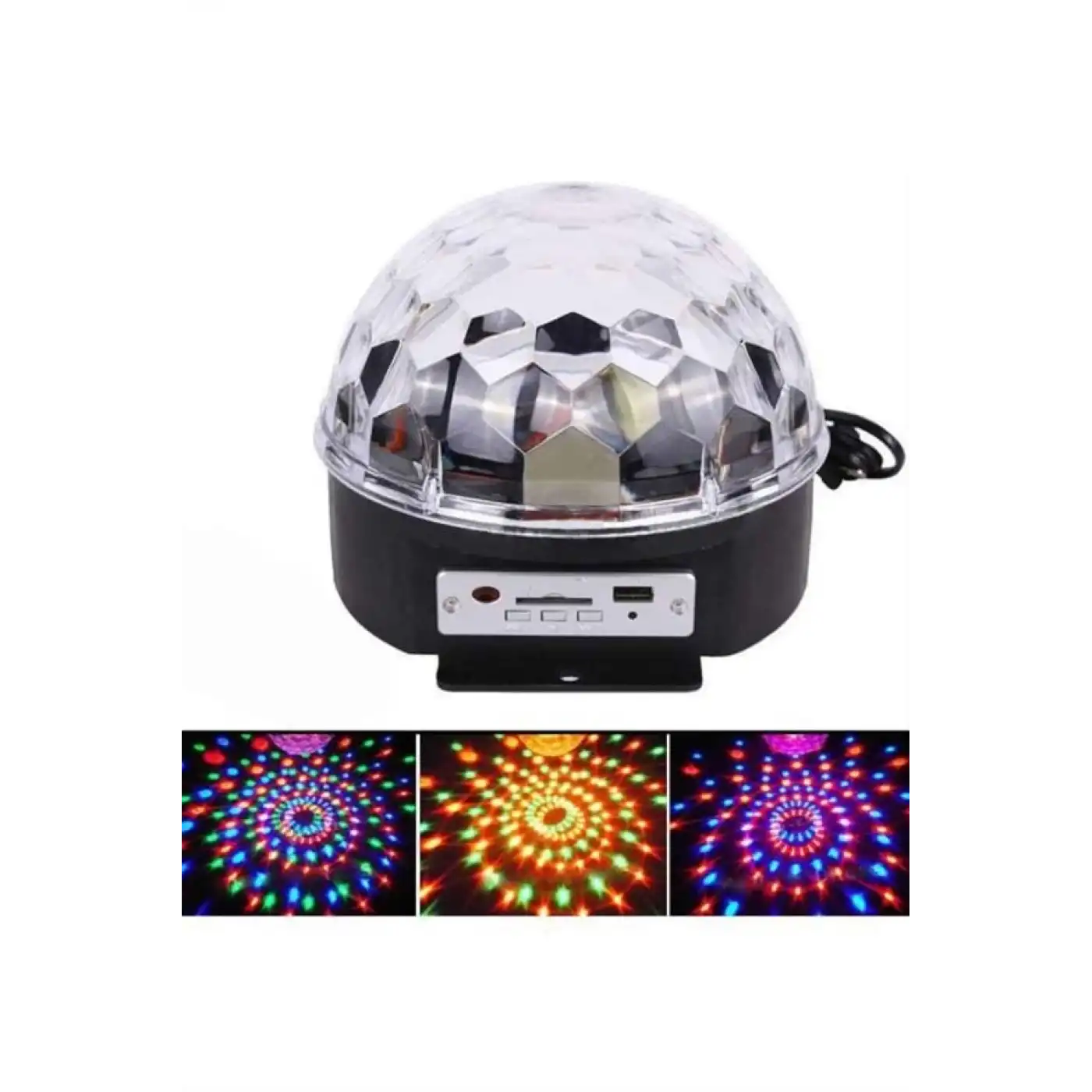 Led Işık Disko Topu Bluetooth Hoparlörlü USB Müzik Çalar Kumandalı