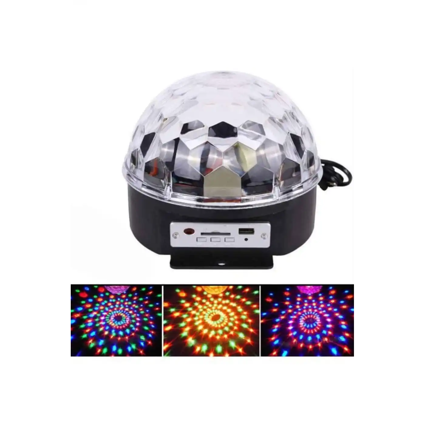Led Işık Disko Topu Bluetooth Hoparlörlü USB Müzik Çalar Kumandalı