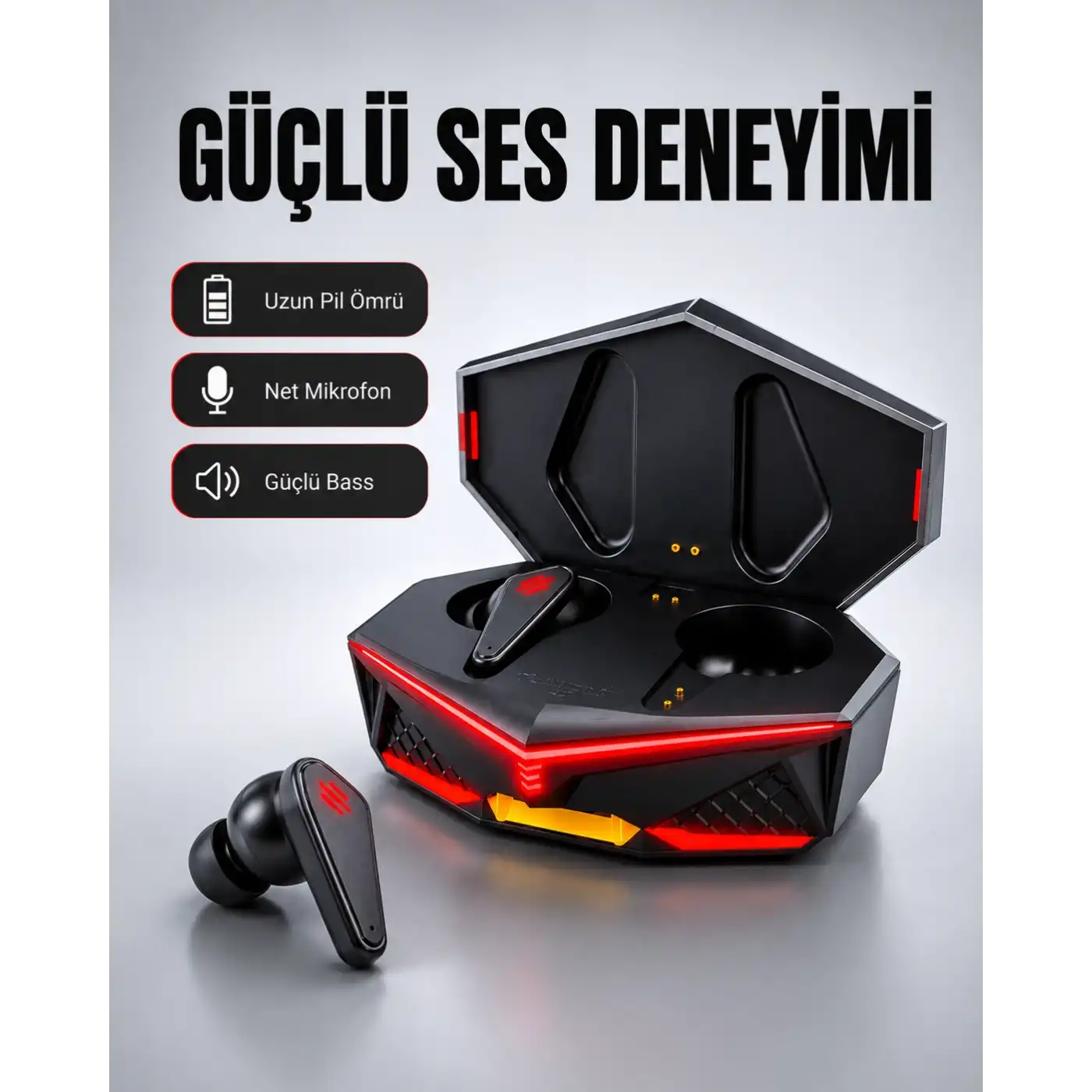 Led Işıklı Kablosuz Bluetooth 5.0  Kulaklık Yeni Nesil