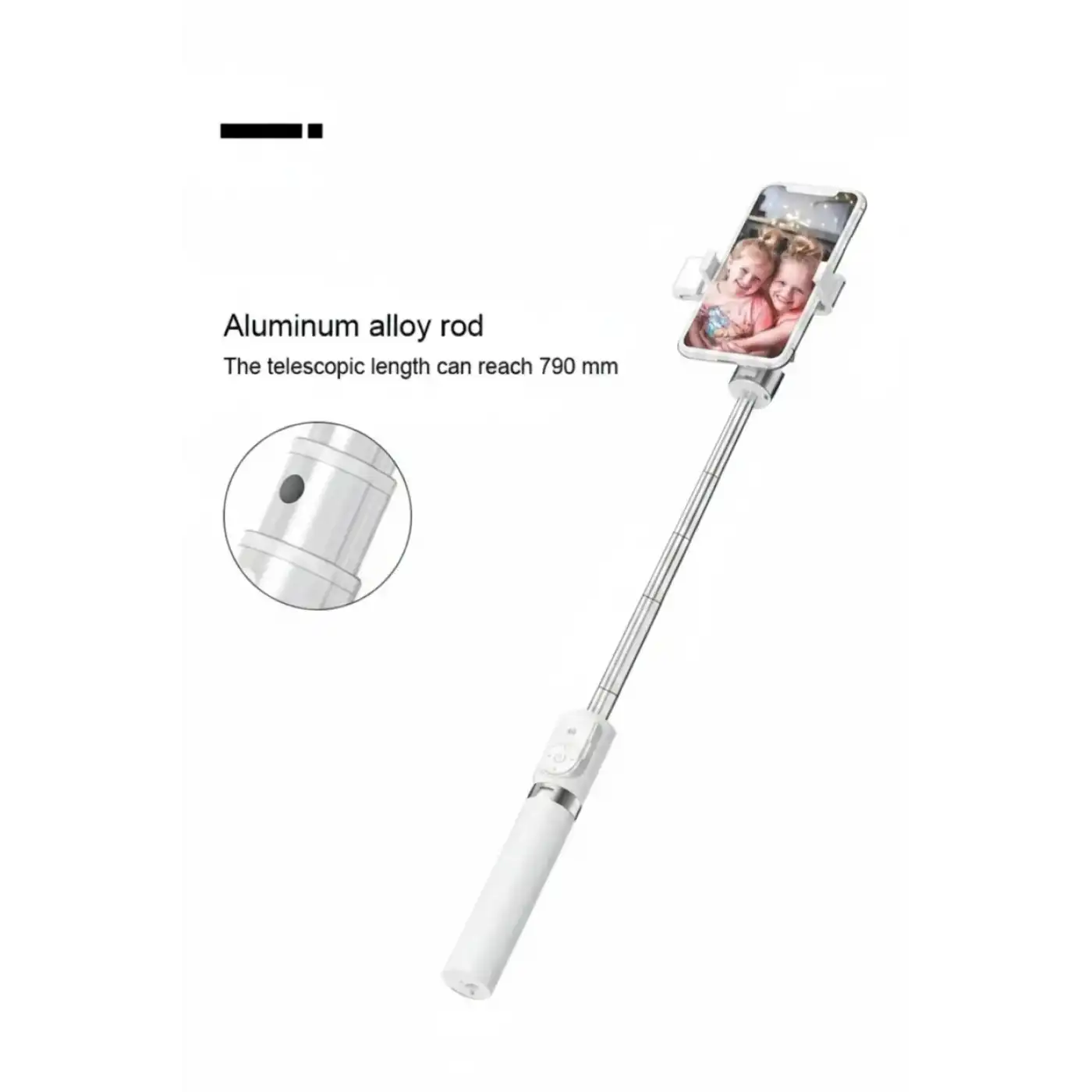 Led Işıklı Selfie Çubuğu Bluetooth Kumandalı Kablosuz Tripot Selfie Monopod Selfie Stick (Beyaz)