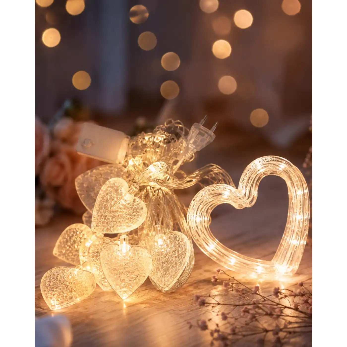 LED Kalp Neon Lamba Dekoratif Romantik Gece ve Ortam Işığı