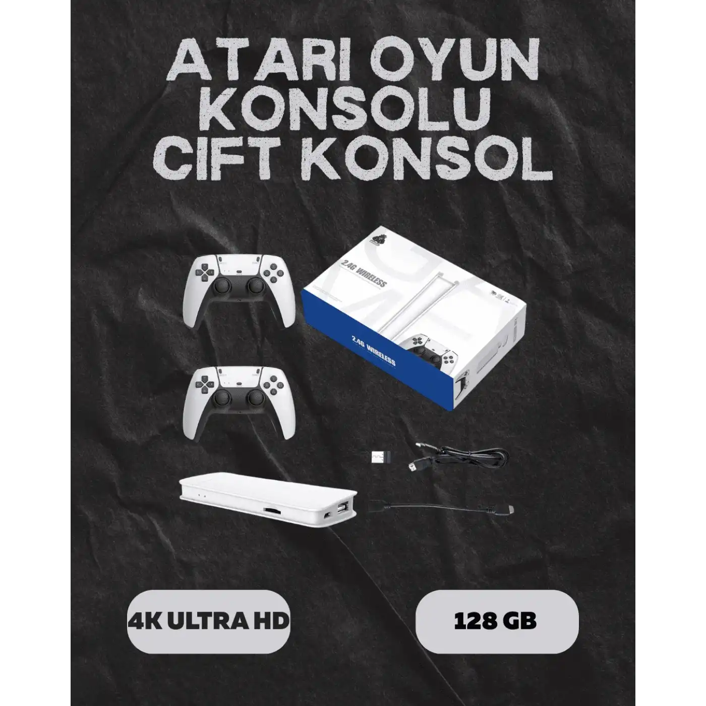 M15 Retro Konsol – 20.000 Oyunlu, Çift Gamepadli, 4K HDMI