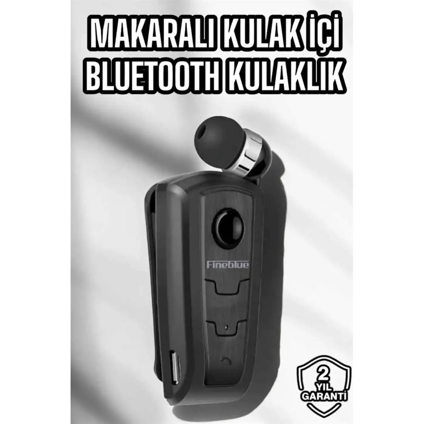 Makaralı Bluetooth Kulaklık Kulak İçi Android iOS Uyumlu Titreşimli